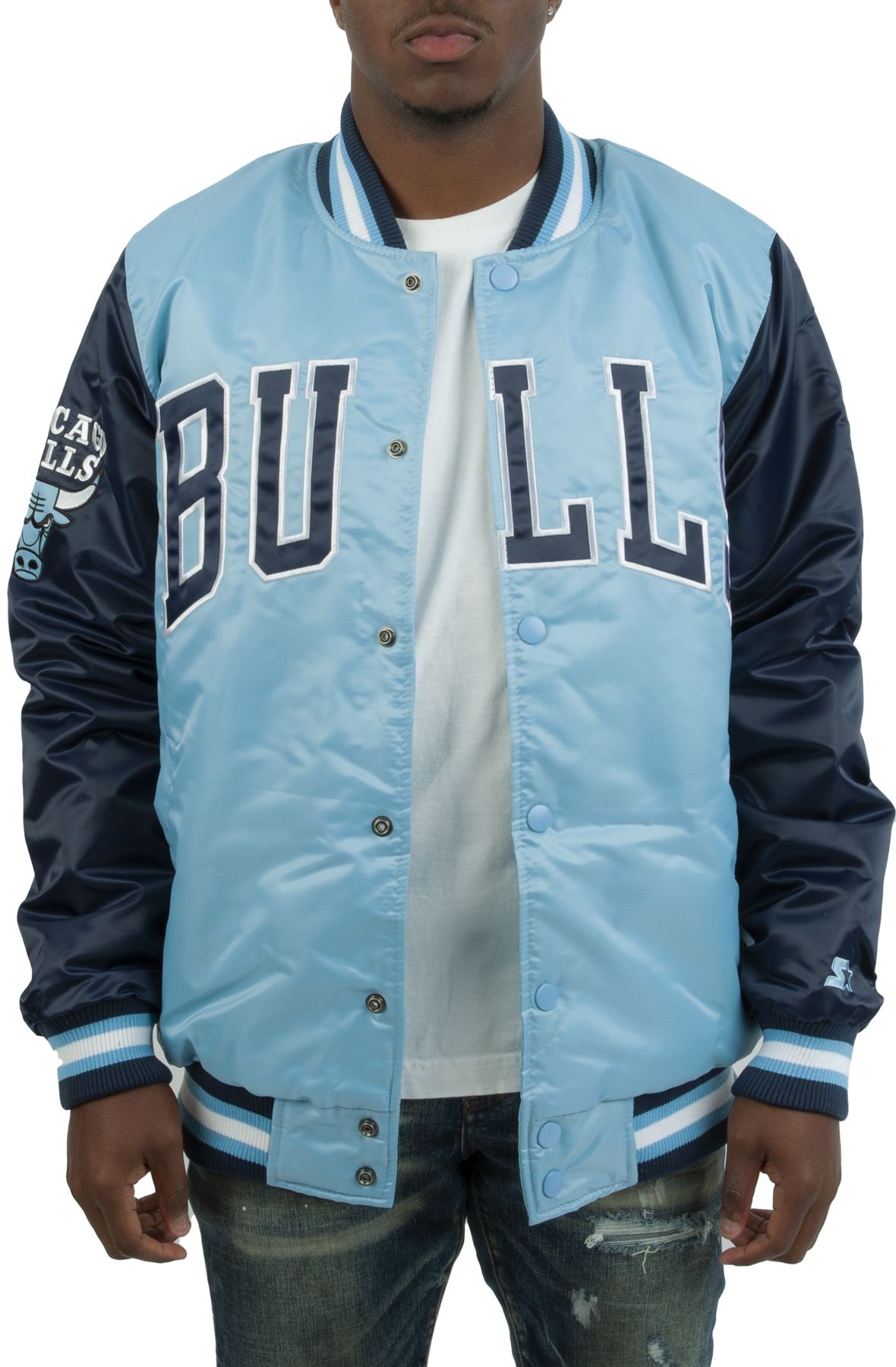 STARTER Chicago Bulls Carolina Blue Jacket LS235995 CGB - Shiekh