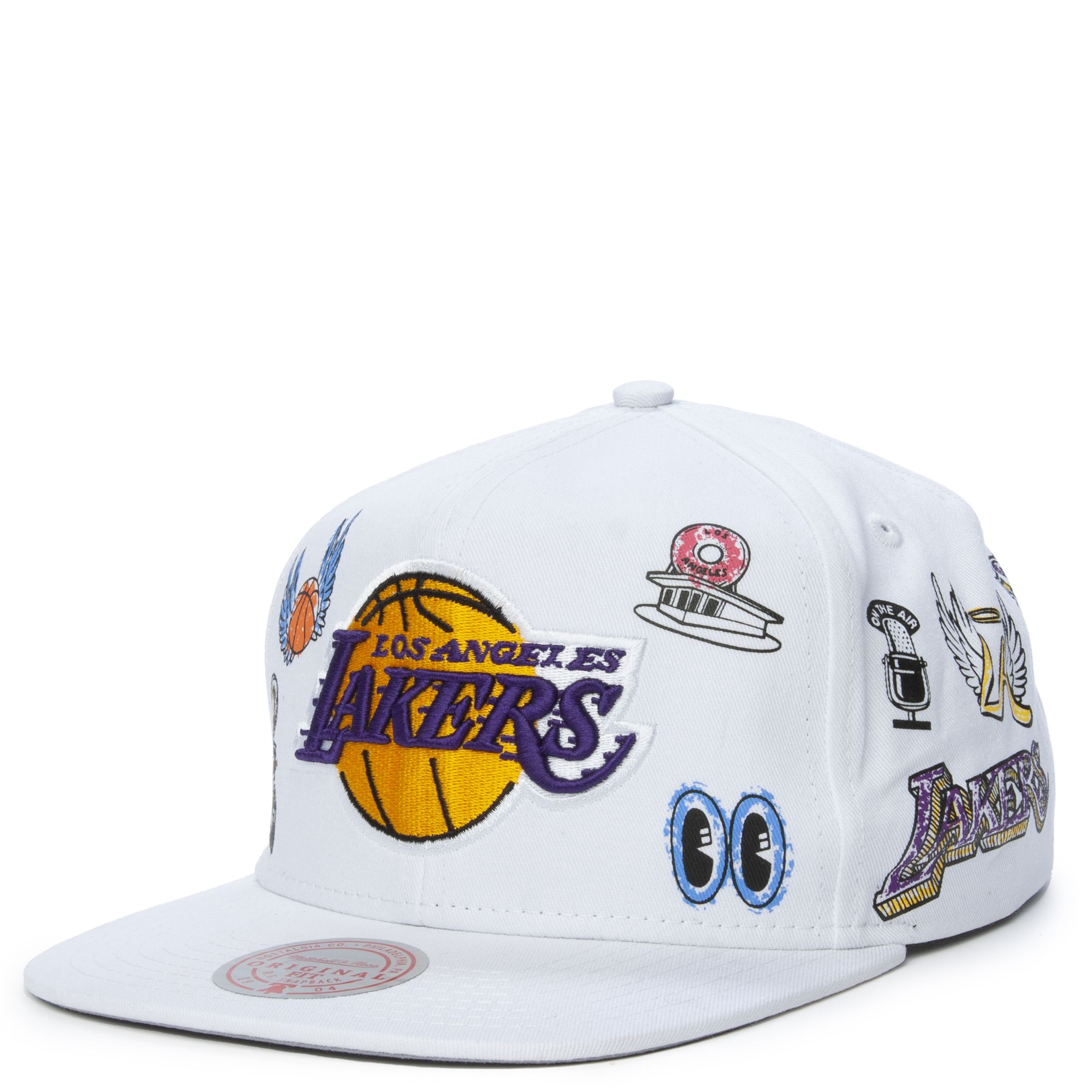 LOS ANGELES LAKERS HAND DRAWN SNAPBACK HHSS3479-LALYYPPPWHIT