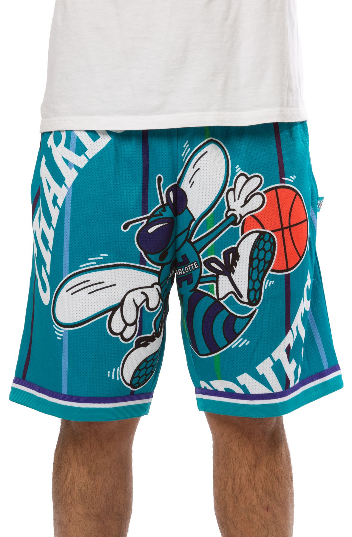 Mitchell and ness sales charlotte hornets shorts