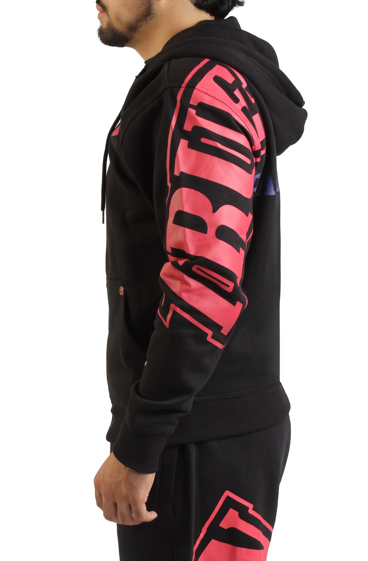 TRUE RELIGION Arched Logo Zip-Up Hoodie 109858-1001 - Shiekh