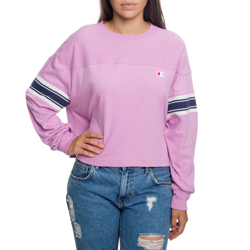 Champion exaggerated sleeve store womens crop tee