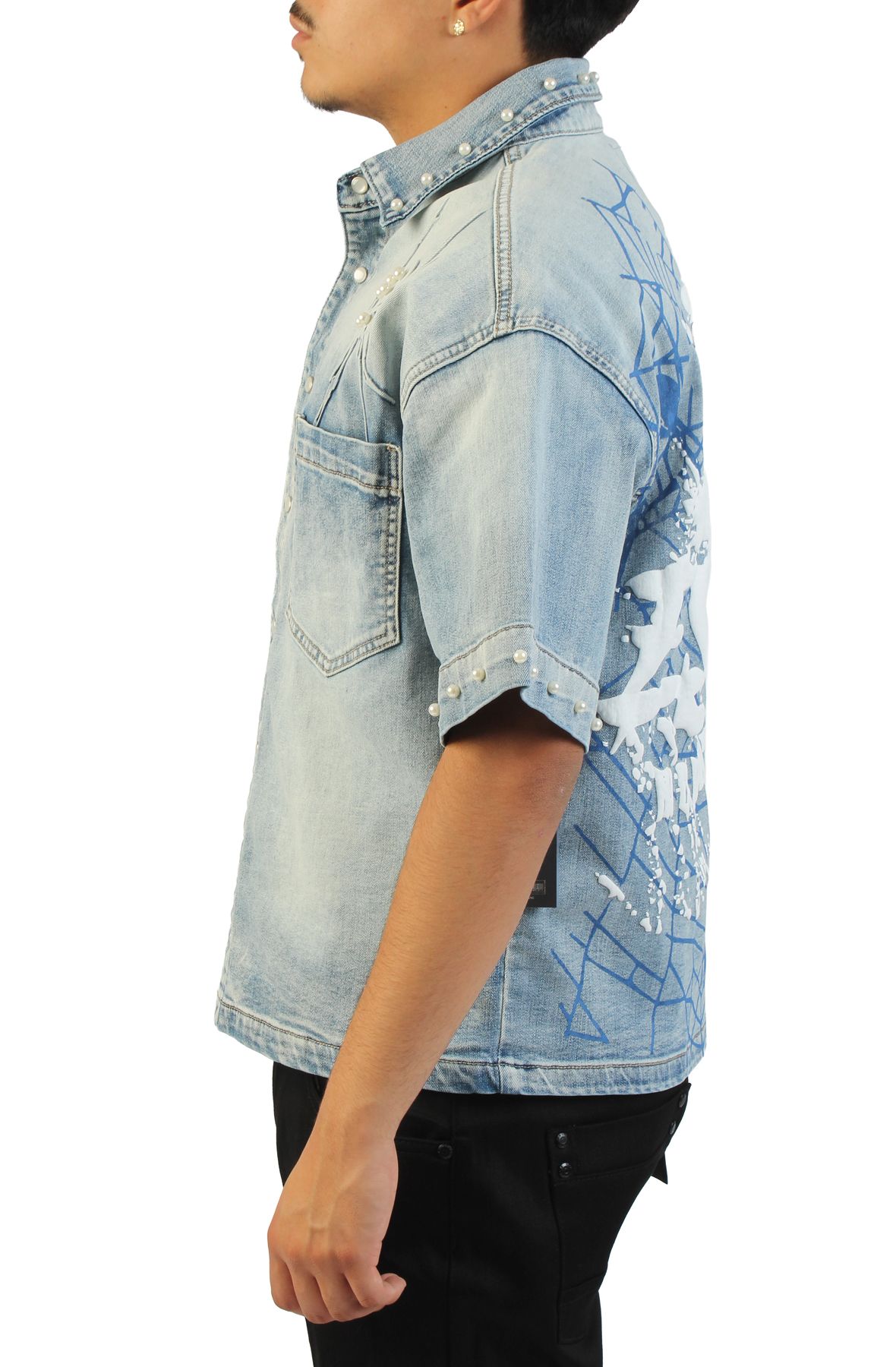 PUBLIK Escape Web Denim Shirt KS2608-MED - Shiekh
