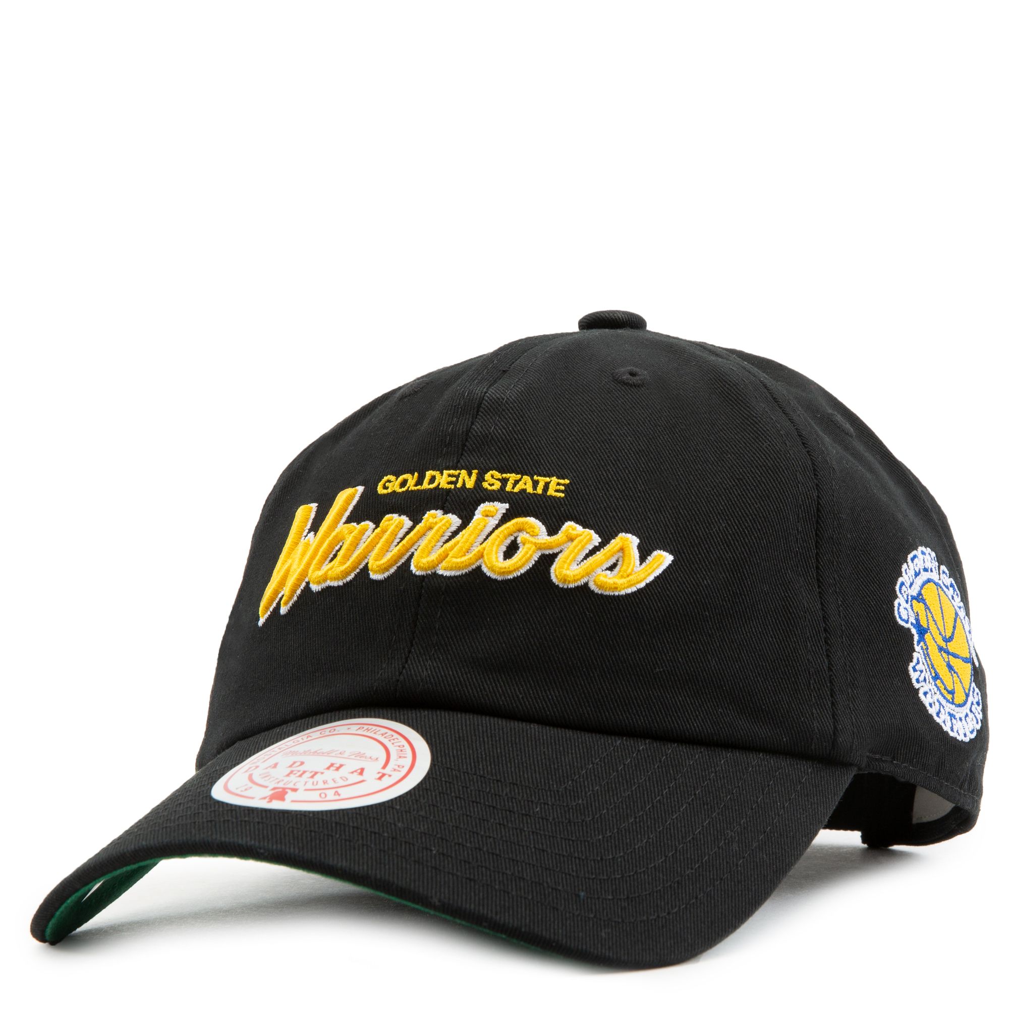 Men's Mitchell & Ness Black Golden State Warriors Blacklight Snapback Hat