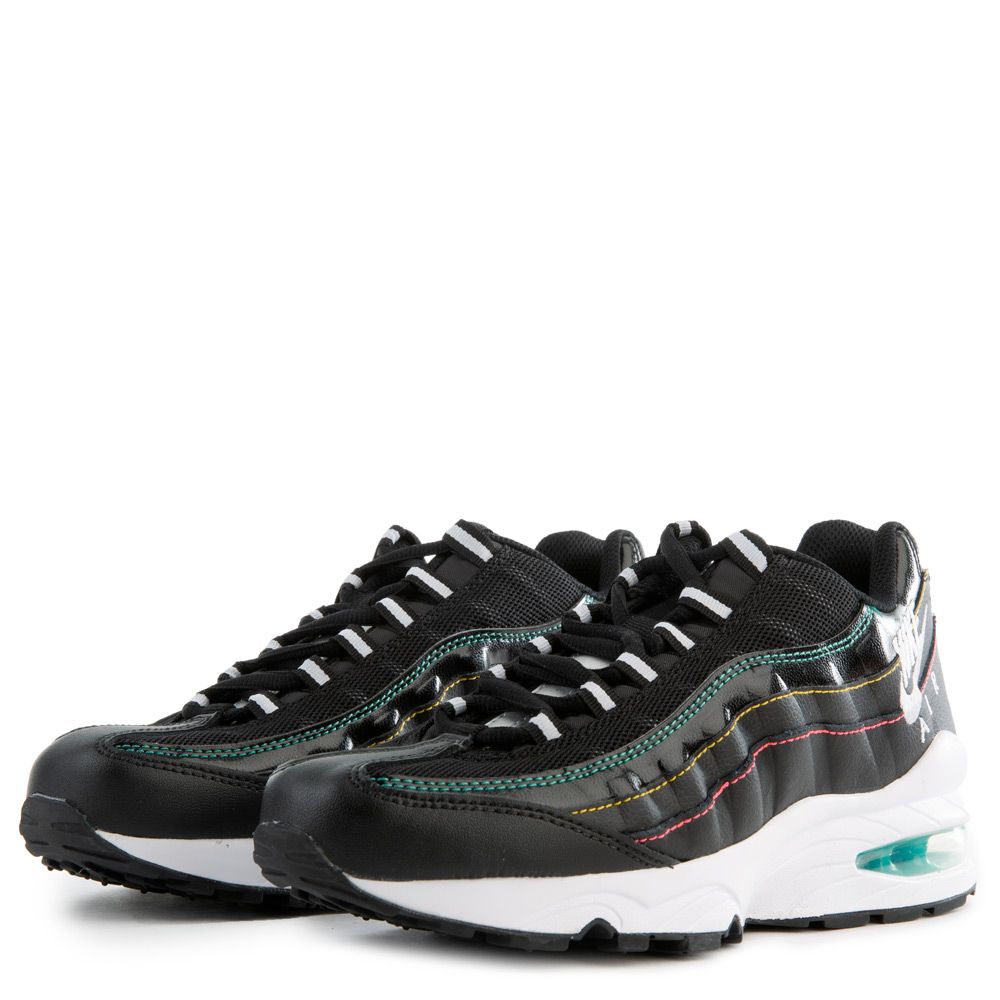 Nike air max 95 se black/flash crimson-kinetic green men's shoe top