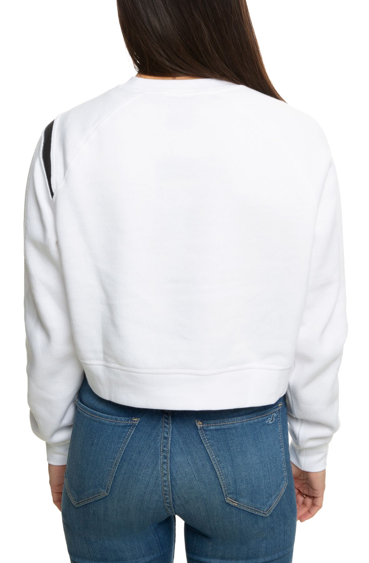 nike swoosh crew neck sweat in white