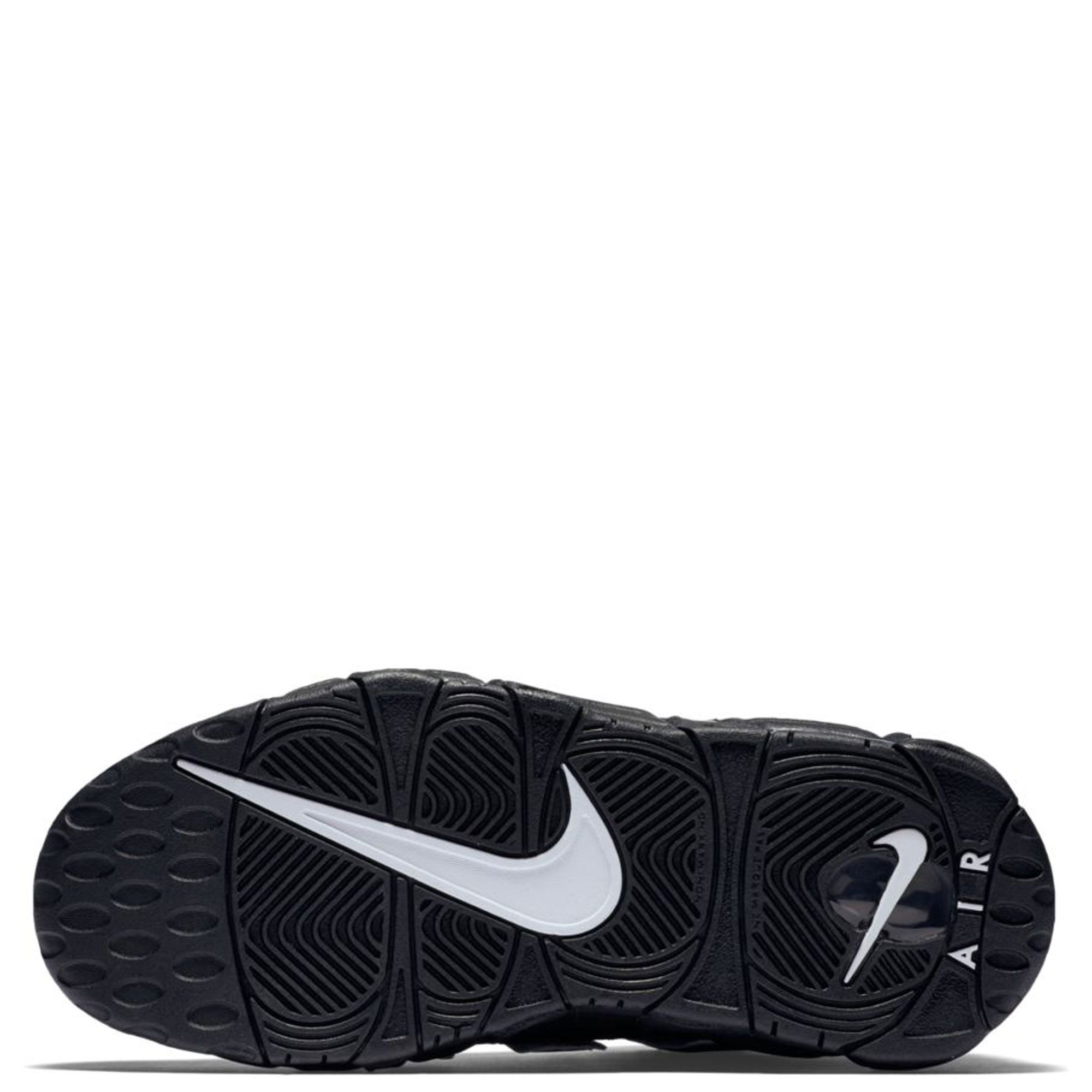 nike air more uptempo black white gs