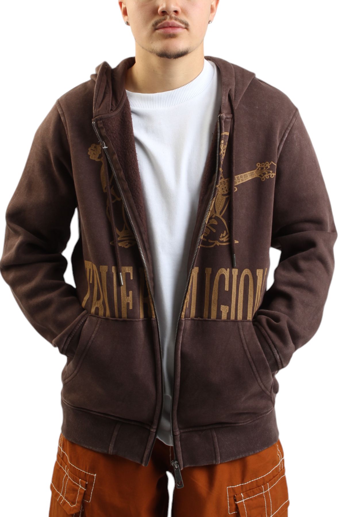 TRUE RELIGION Vintage Buddha Zip Hoodie 108791-2375 - Shiekh
