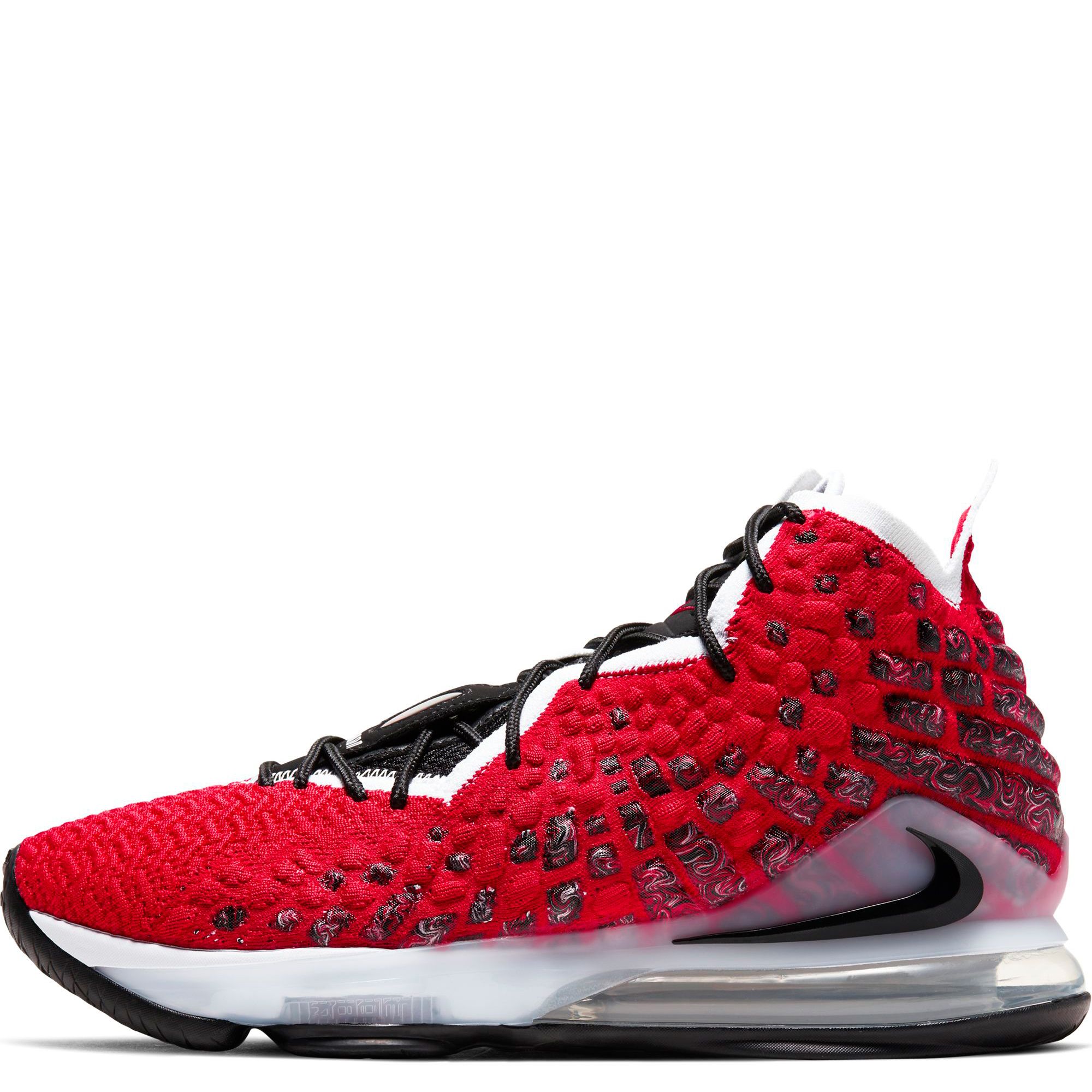Lebron 17 black/white/university red top