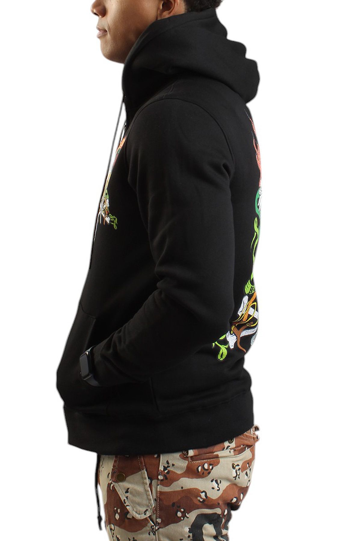 MAXIMA The Simpson Down With Homework Hoodie FM50489-BLK