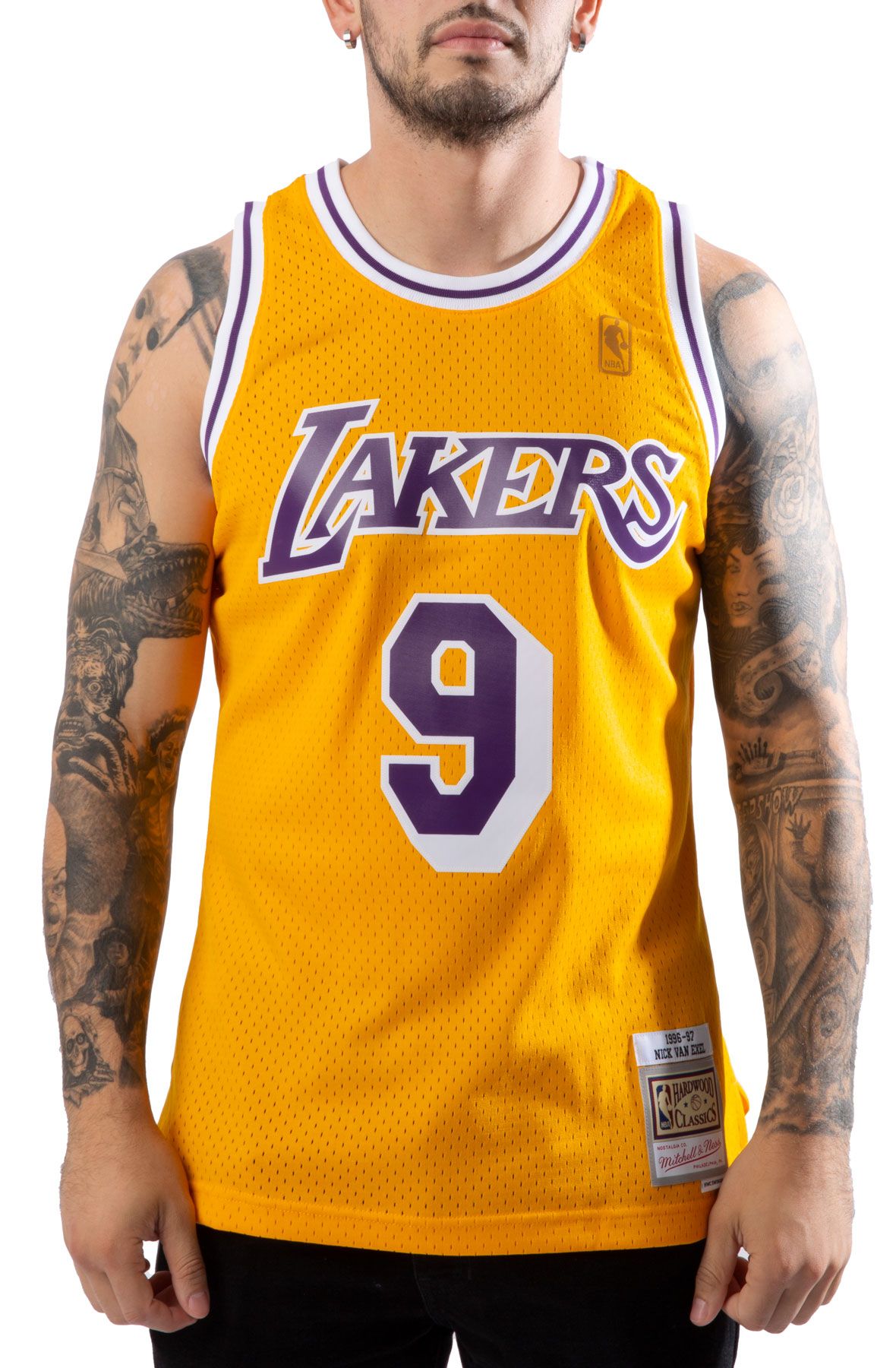 Authentic Nick Van Exel Champion NBA Los Angeles Lakers Jersey LA