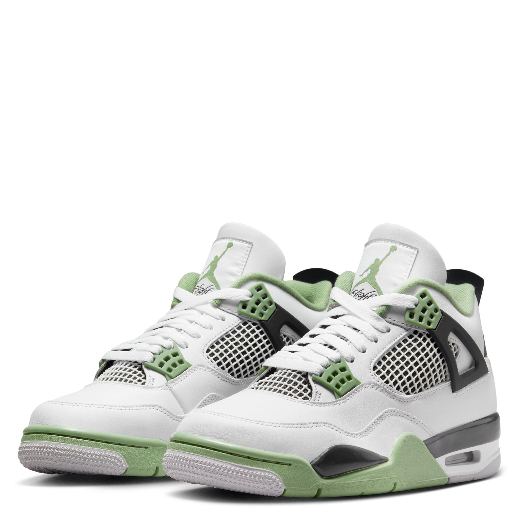 jordan air 4 retro women's white oil green dark