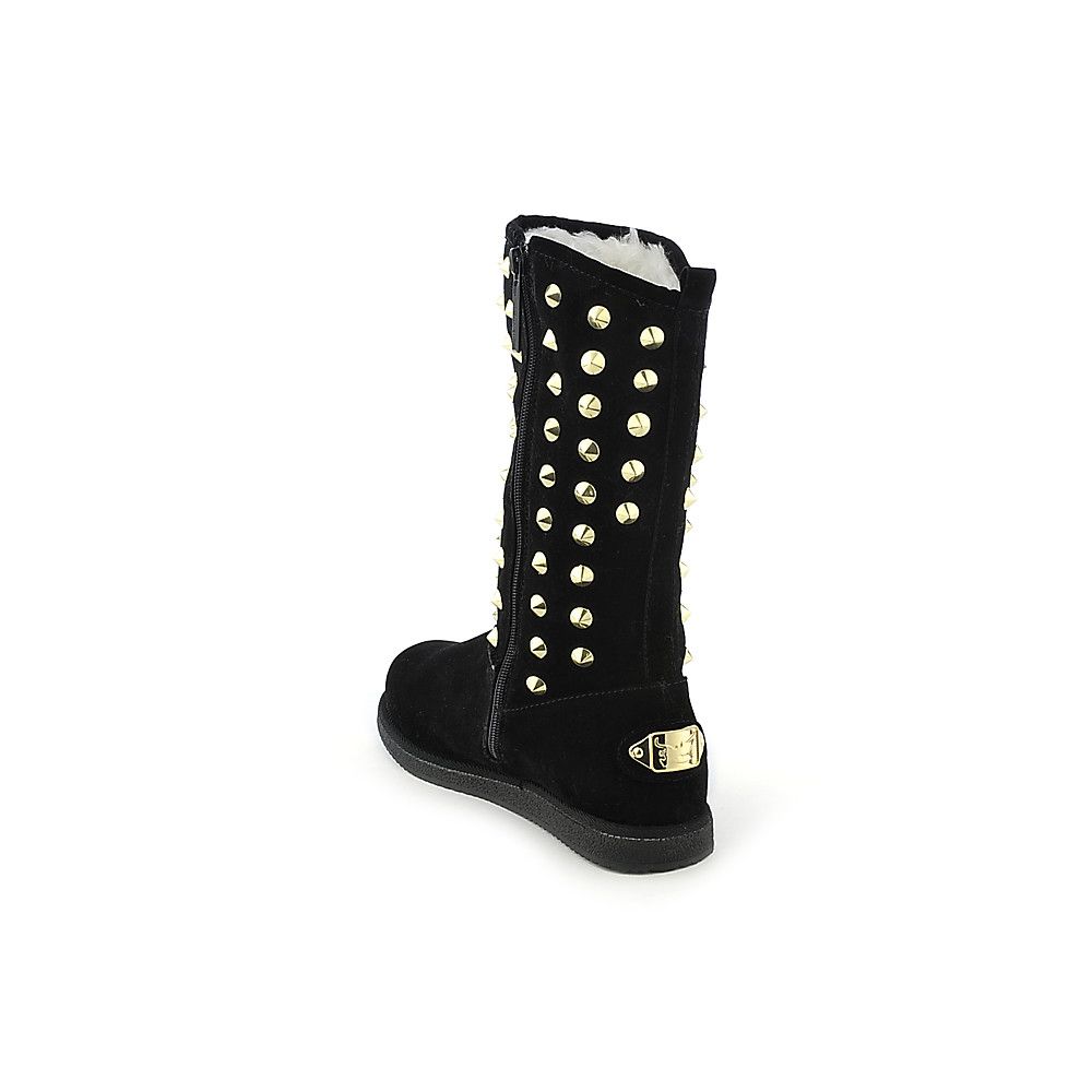 flat boots with studs