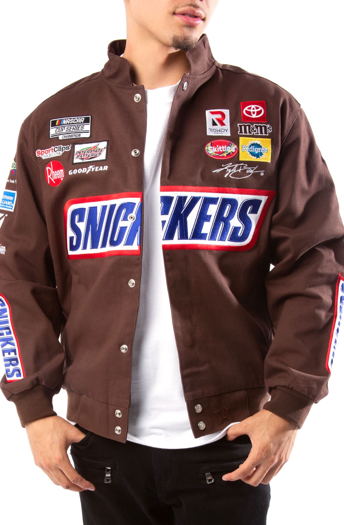 JH Design Snickers Racing Jacket KYB303SN10BRN - Shiekh