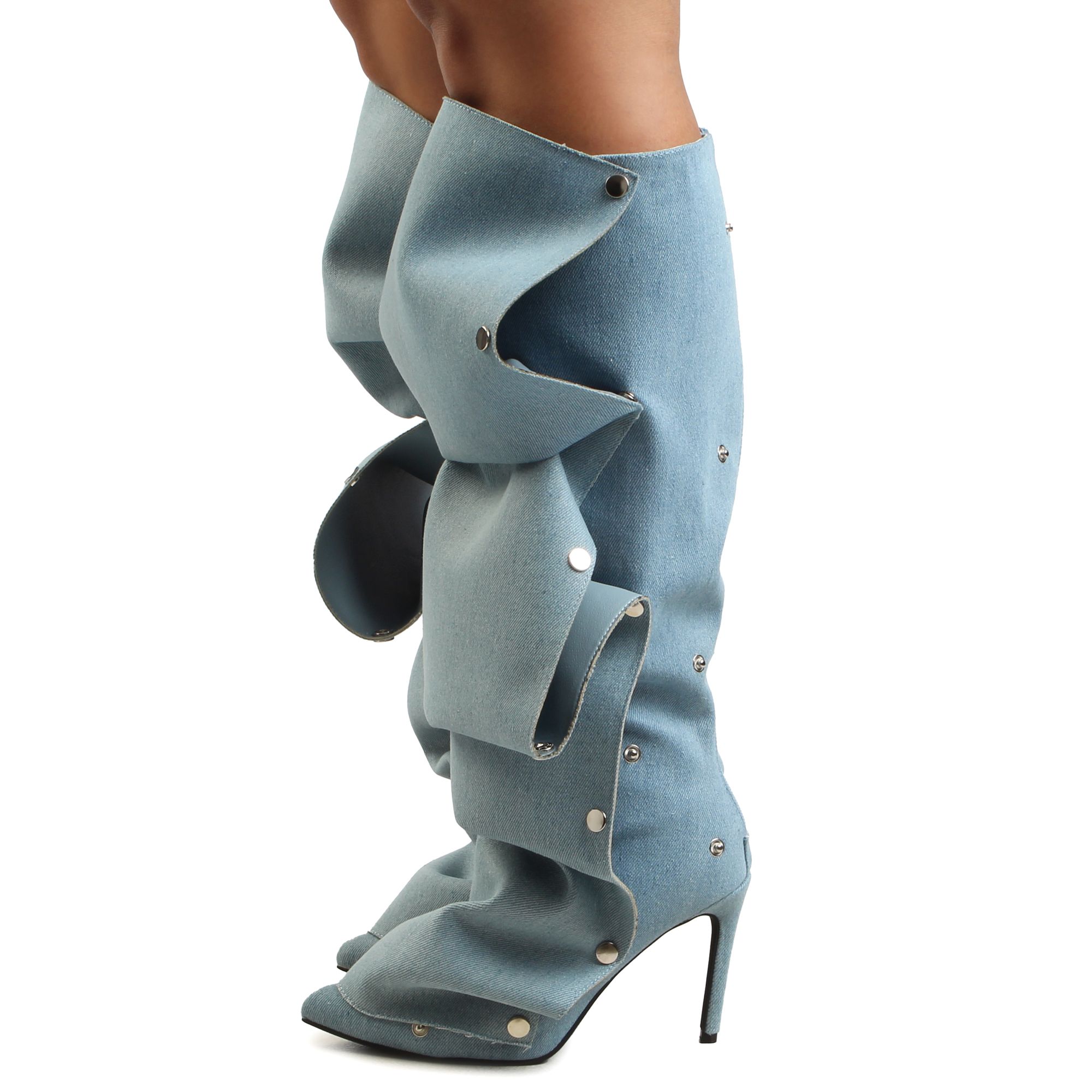 LILIANA Mage-1 Denim Stiletto Boot MAGE-1-DENIM - Shiekh