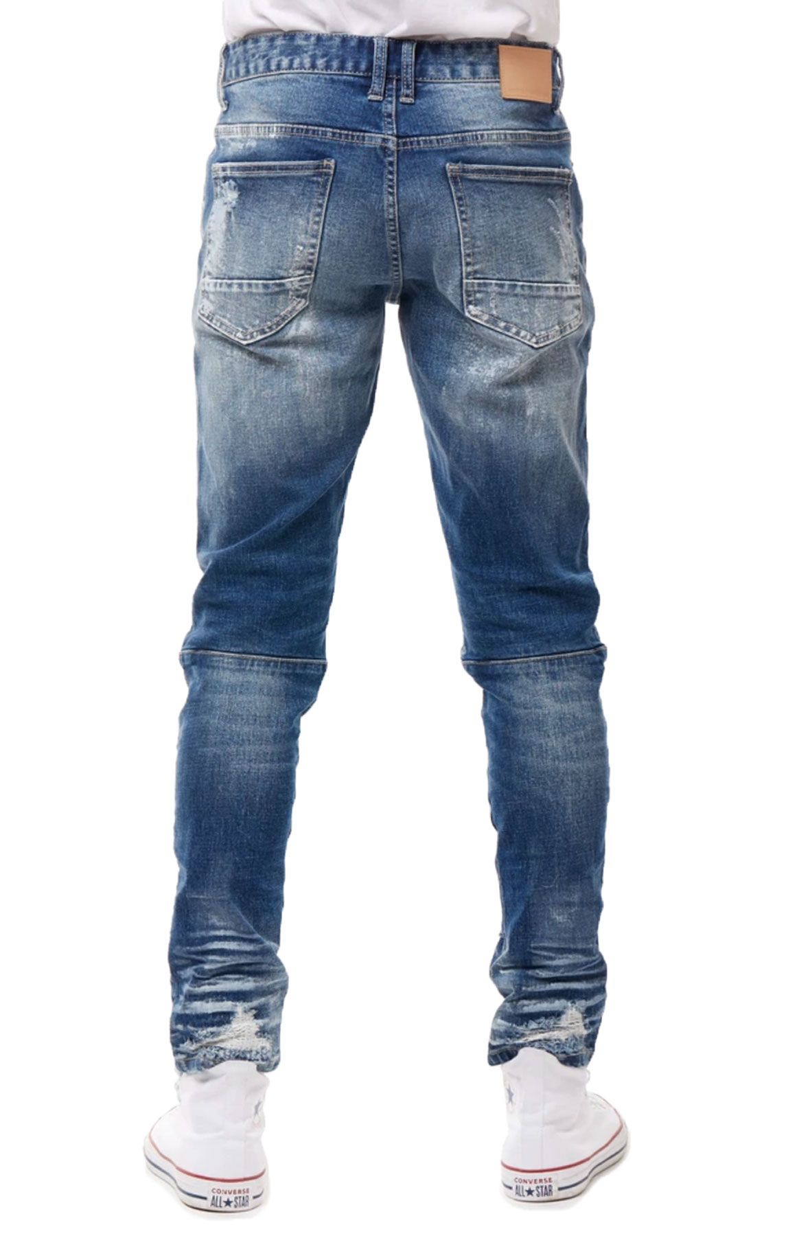 SMOKE RISE Keef Shredded Jeans JP20126-BLSHBL - Shiekh