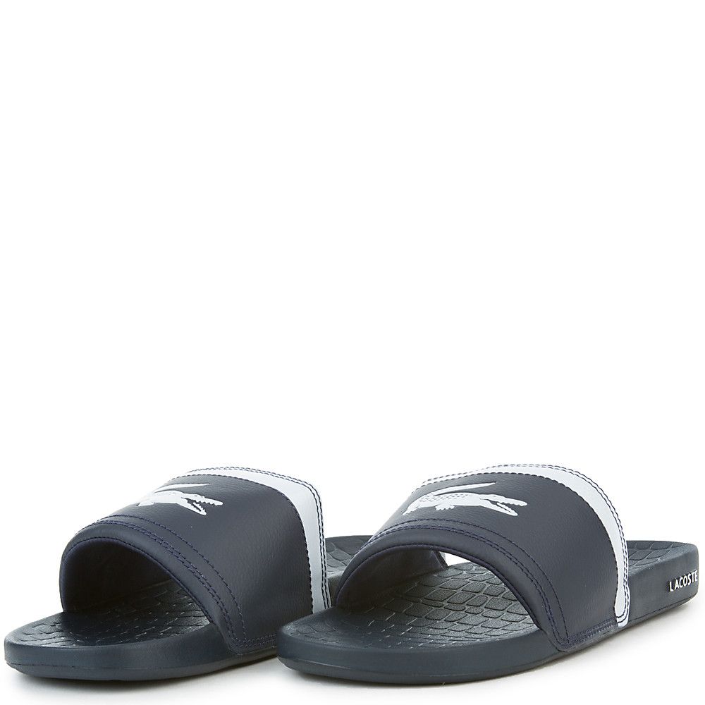 LACOSTE Men's Fraisier Dark Blue Slides 729SPM0057-121 Shiekh