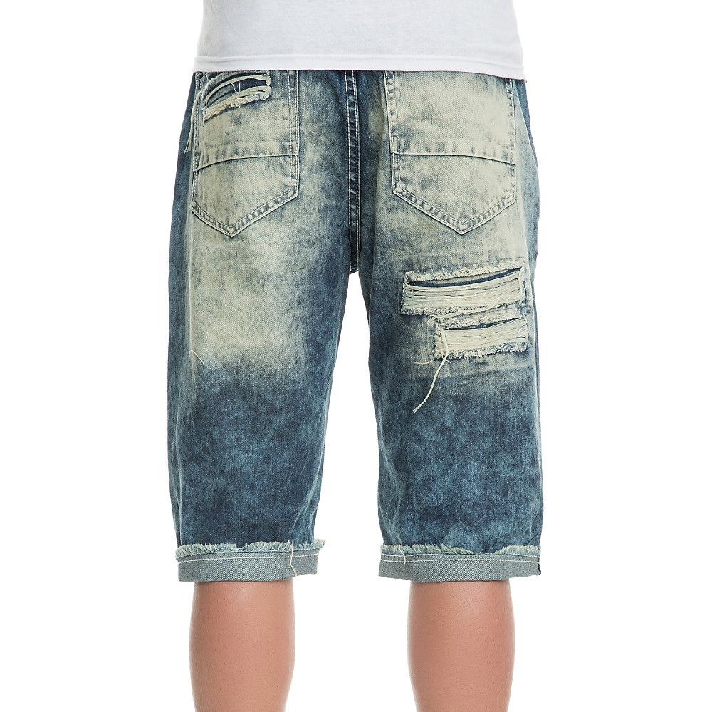FBRK Men's Rip Denim Shorts JS 6147 MBT - Shiekh FBRK Men's Rip Denim Shorts JS 6147 MBT - Shiekh