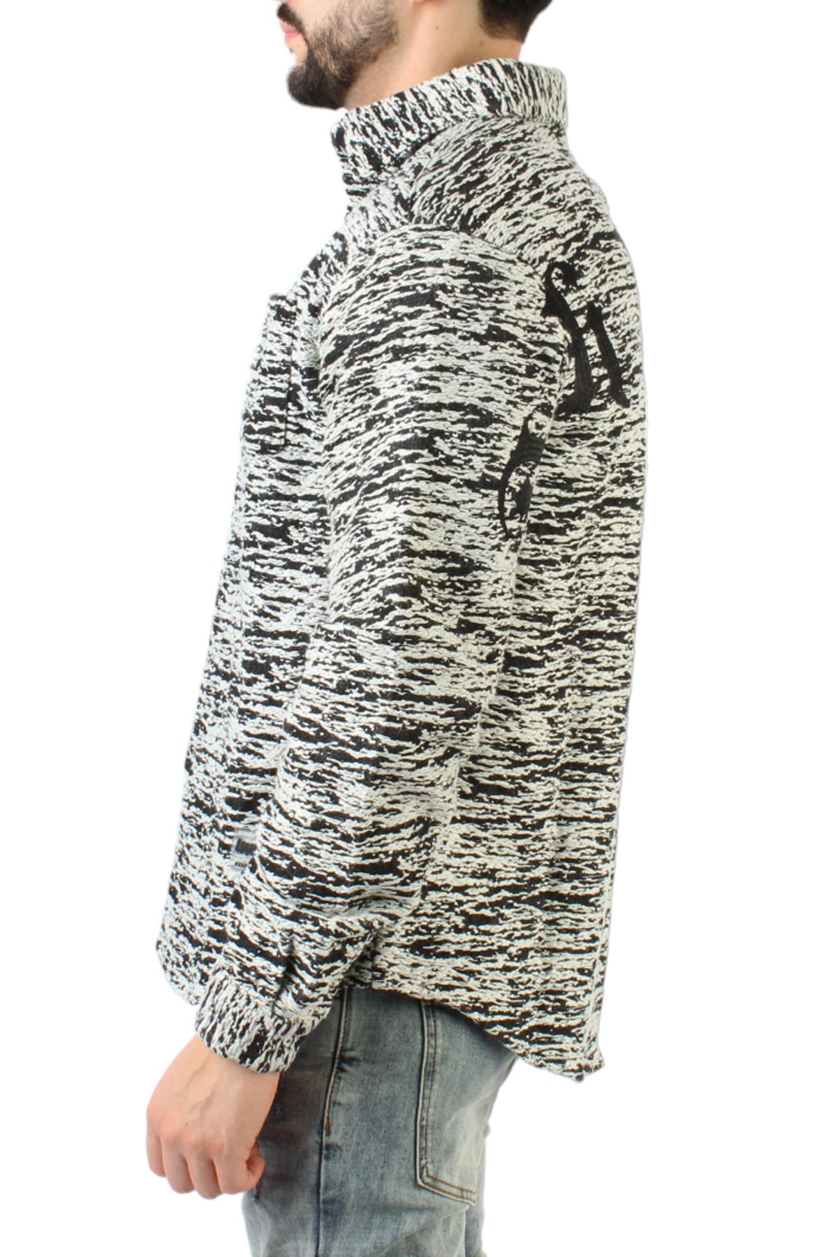 KLEEP ROX Mixed Jacquard Denim Shirt KW-5180KIRK - Shiekh