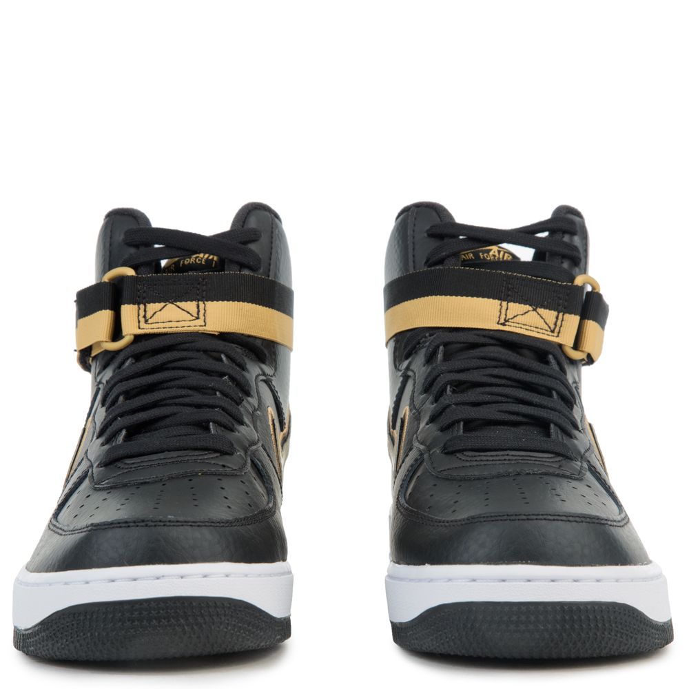 Nike Air Force 1 High 07 LV8 Sport Black Metallic Gold Size 8 Leather  AV3938-001