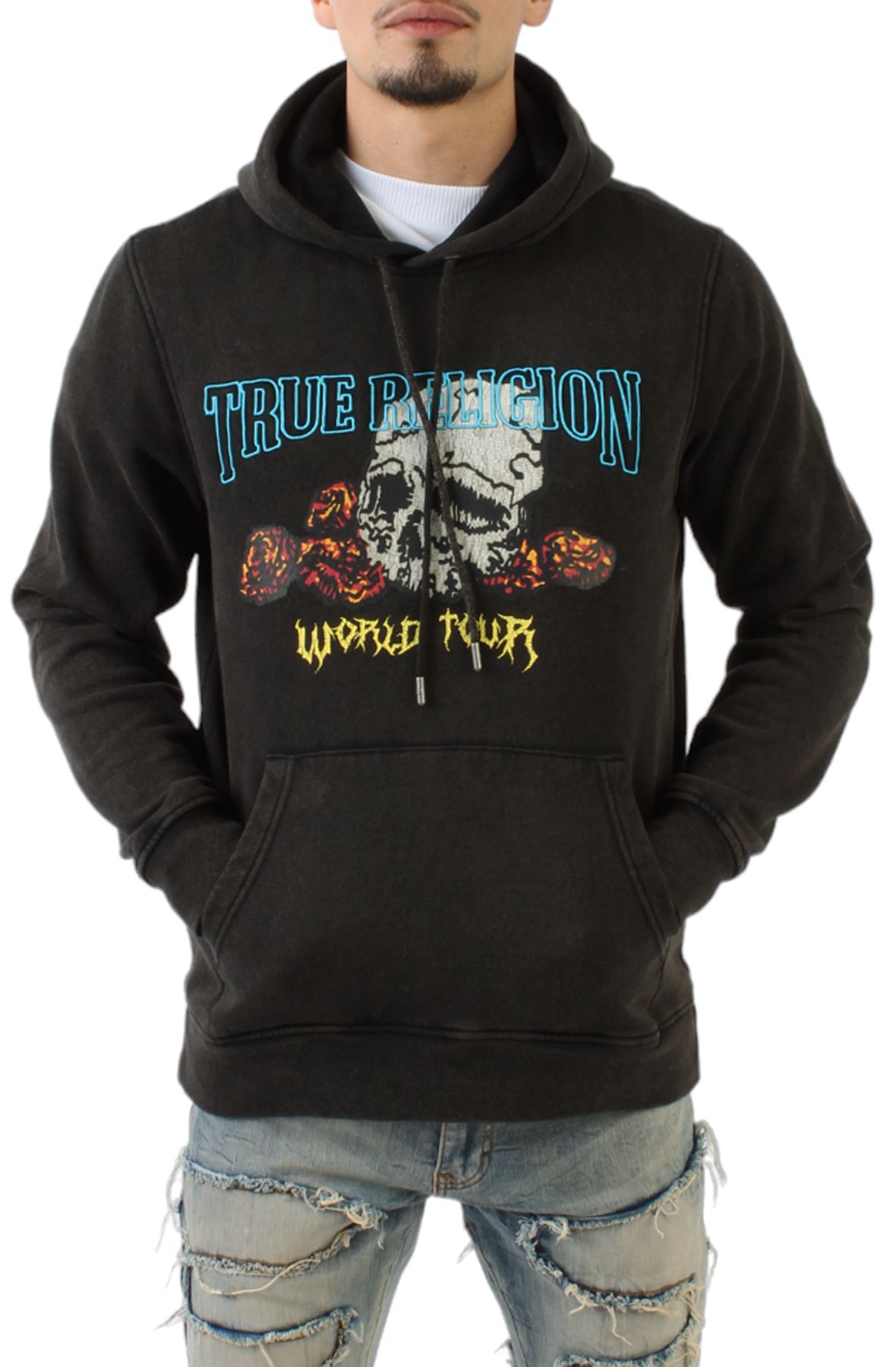 True Religion Hoodie Men's Medium Pullover Graphic Print