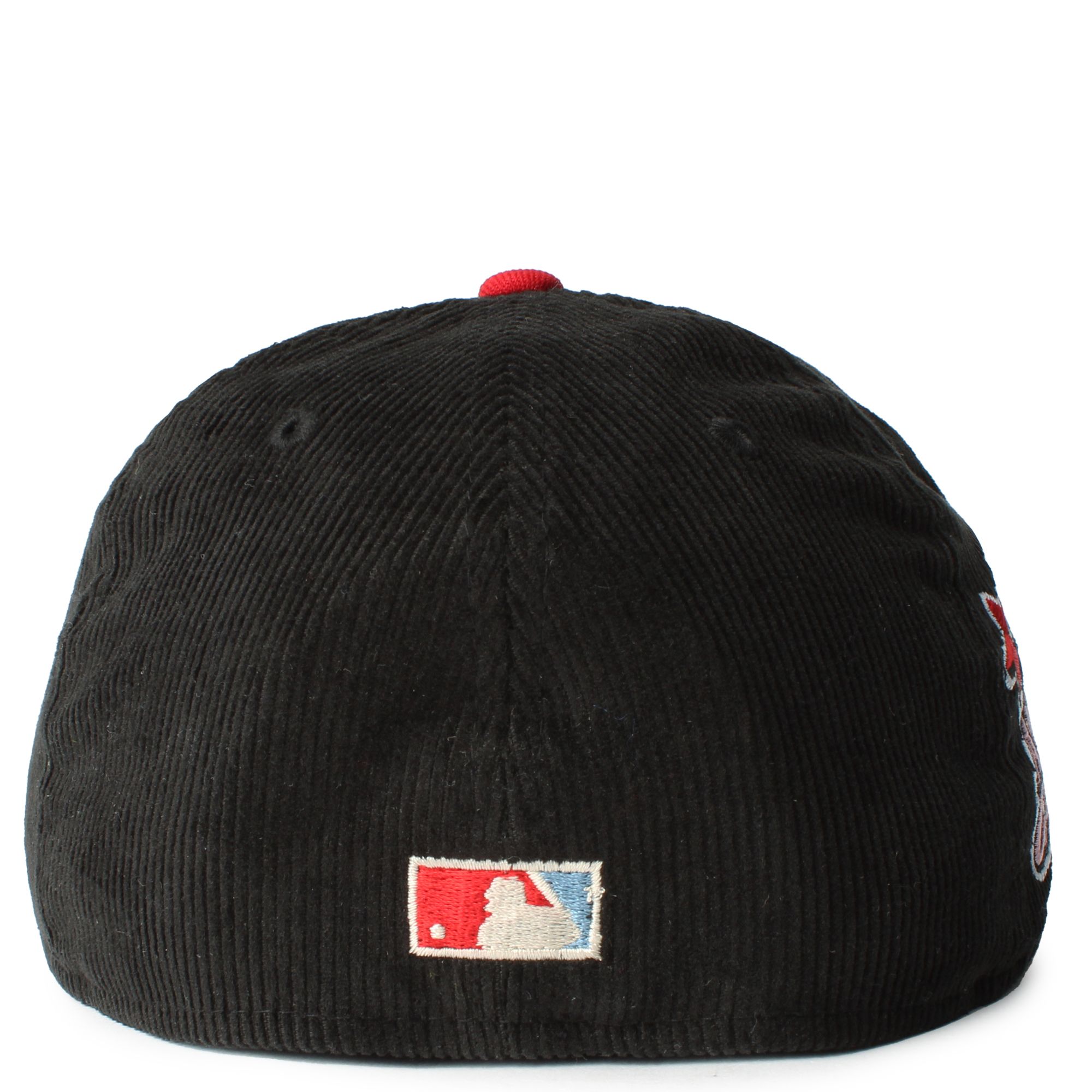 Red Atlanta Braves Black Corduroy Icy Blue Bottom 30th Season Side Patch New Era 59FIFTY Fitted 8