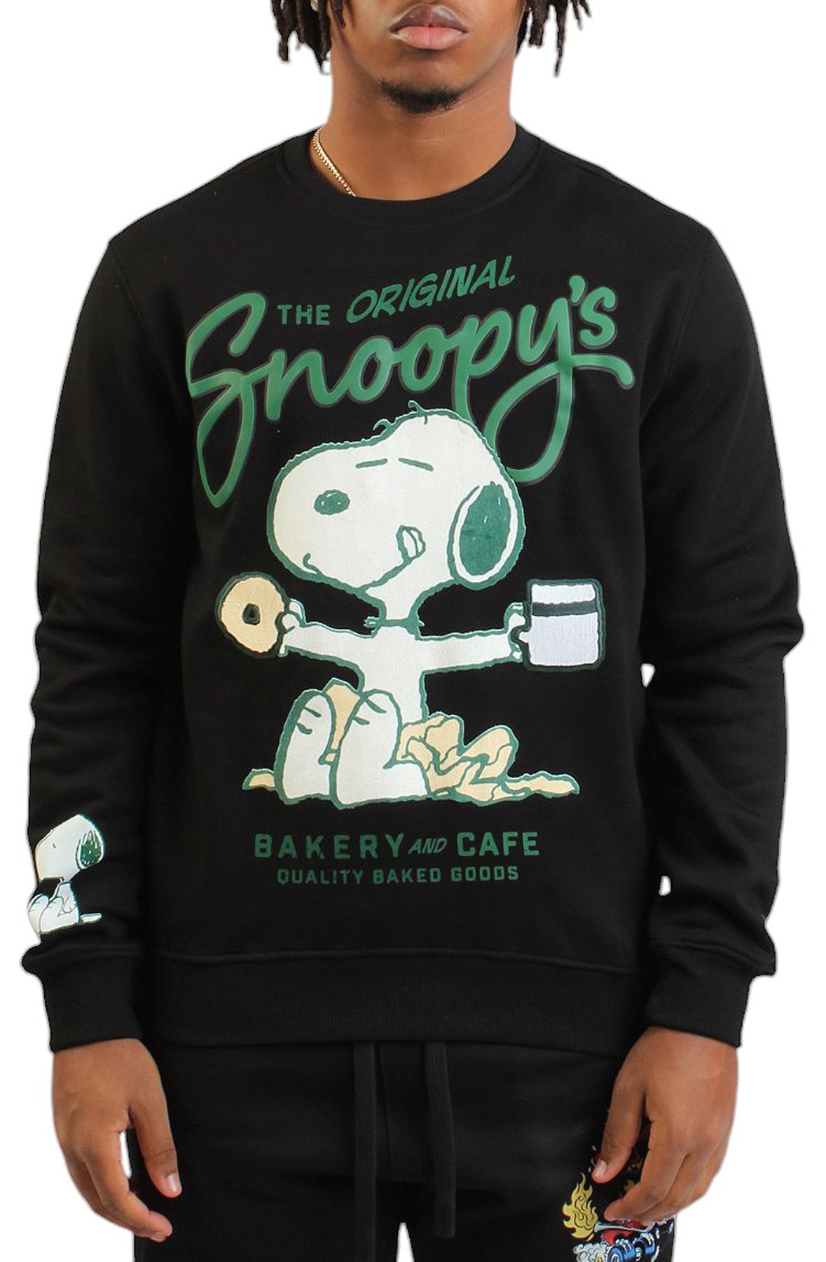 MAXIMA Peanuts Bakery and Cafe Crewneck PN50353-BLK - Shiekh