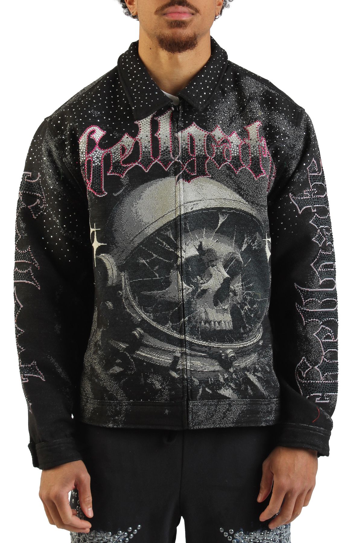 REBEL MINDS Hellgate Tapestry Jacket 152-557BLK - Shiekh