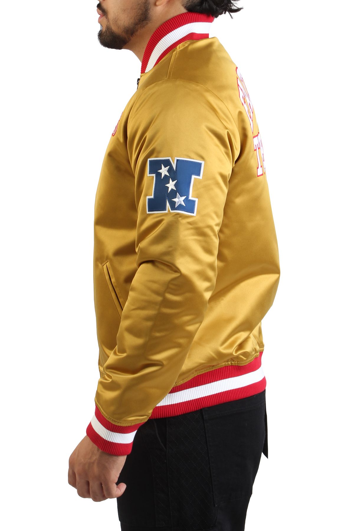 MITCHELL AND NESS NFL San Francisco 49ers Faithful Satin Jacket