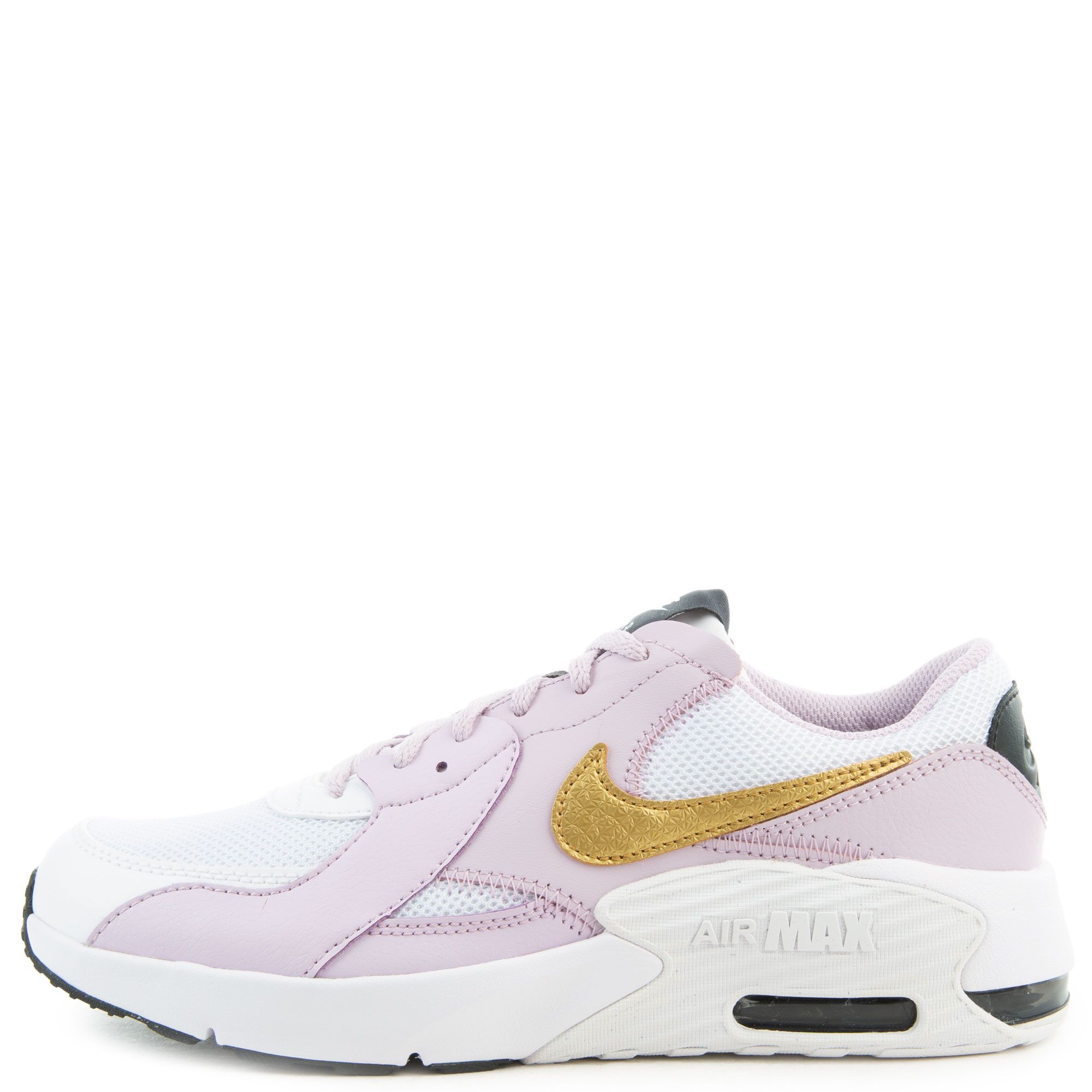 pink white and gold air max