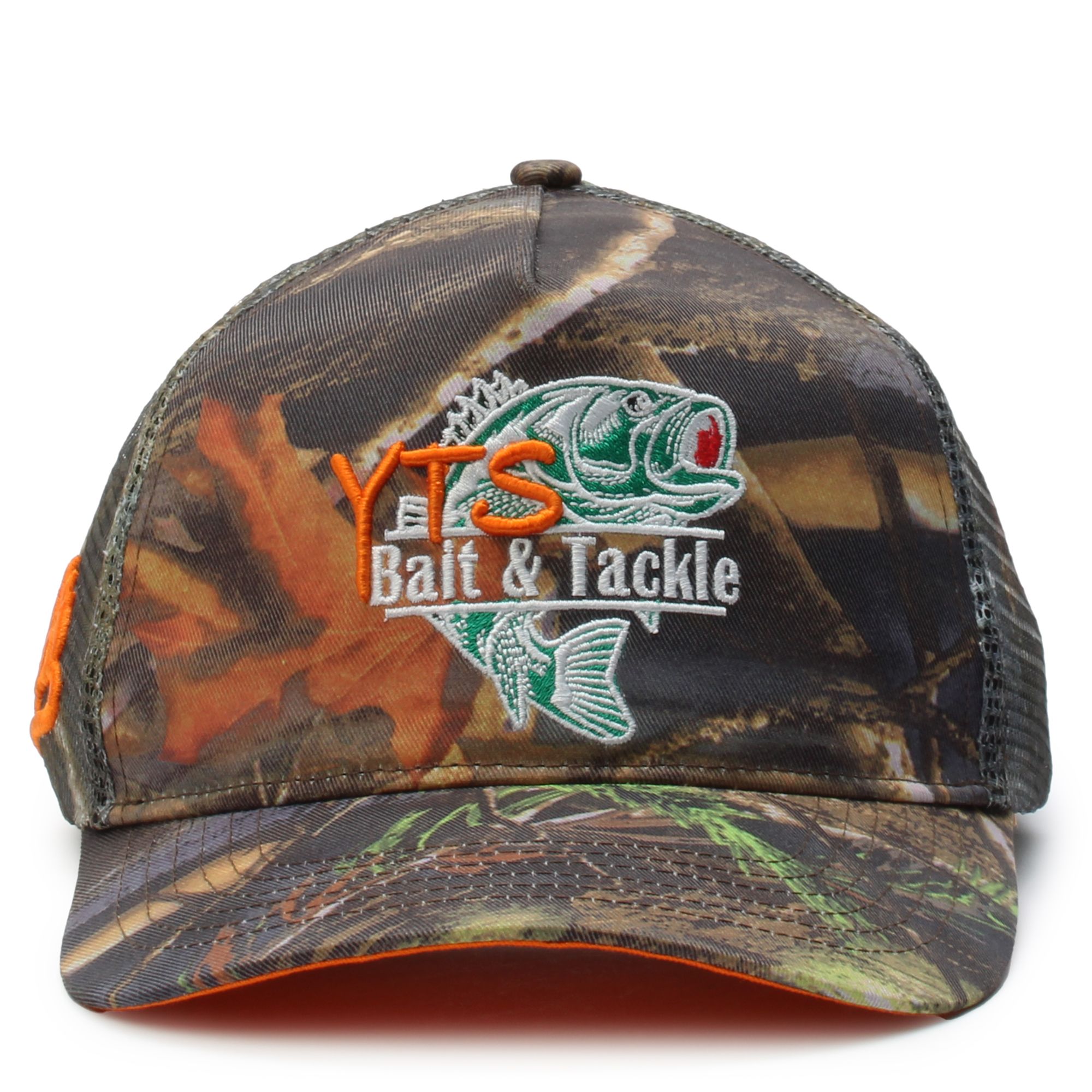 Zoom Bait Company Fishing Lure Camo Hat Adjustable Back Trucker