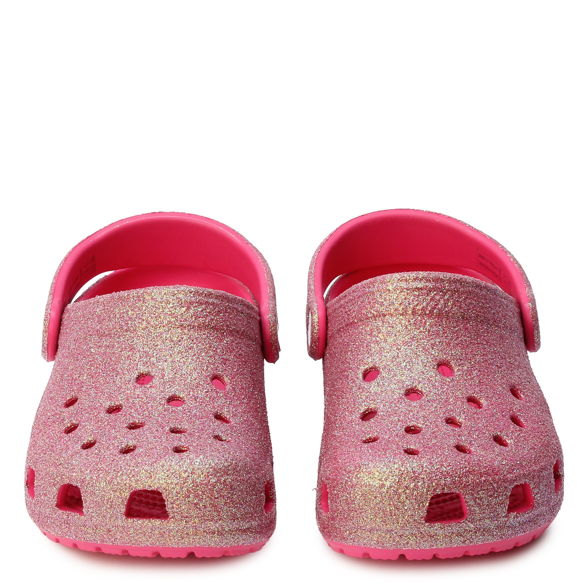 CROCS Grade-School Iridescent Glitter Classic Clog 210986-6ZQ - Shiekh