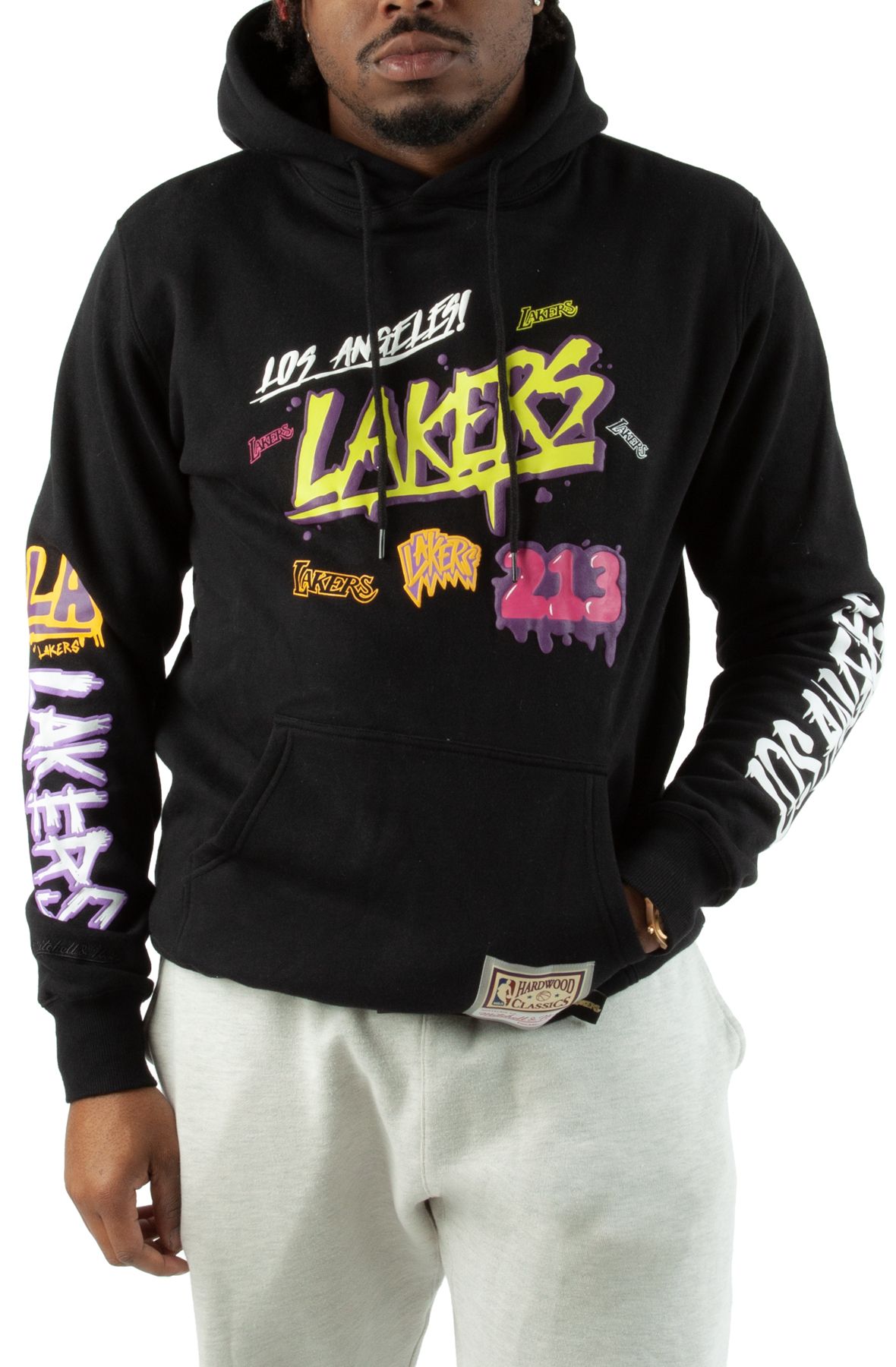 NBA SLAP STICKER HOODIE LAKERS FPHD4771-LALYYPPPBLCK