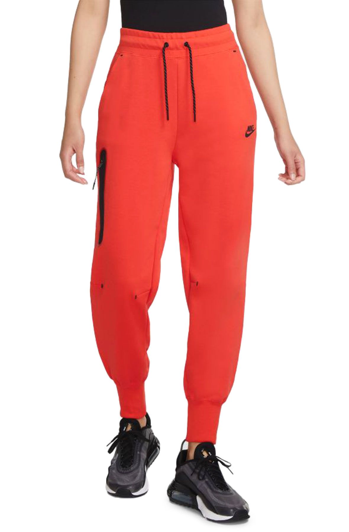 Nike Sportswear Tech Fleece Joggers Womens L CW4292-010 Black Sweatpants  for sale online