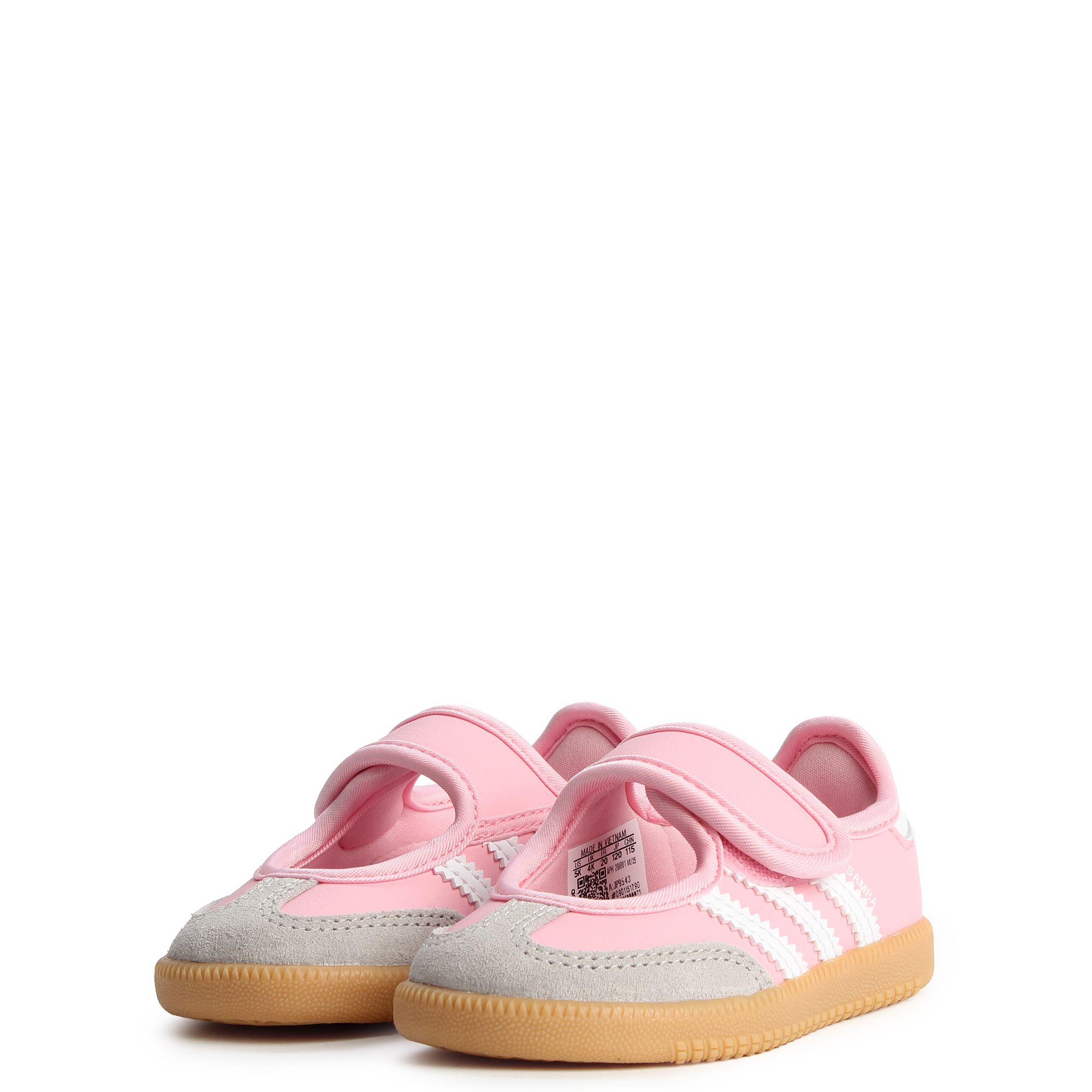 adidas Girls Samba Jane - Shoes White/Pink Size 05.0