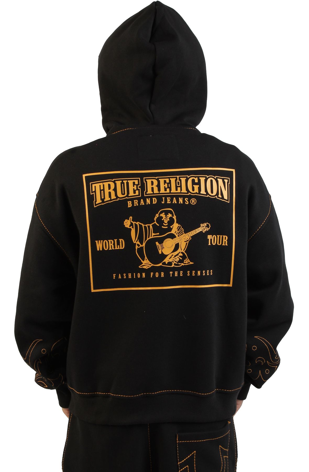 TRUE RELIGION Rodeo Big T Boxy Zip Hoodie 110264-1001 - Shiekh