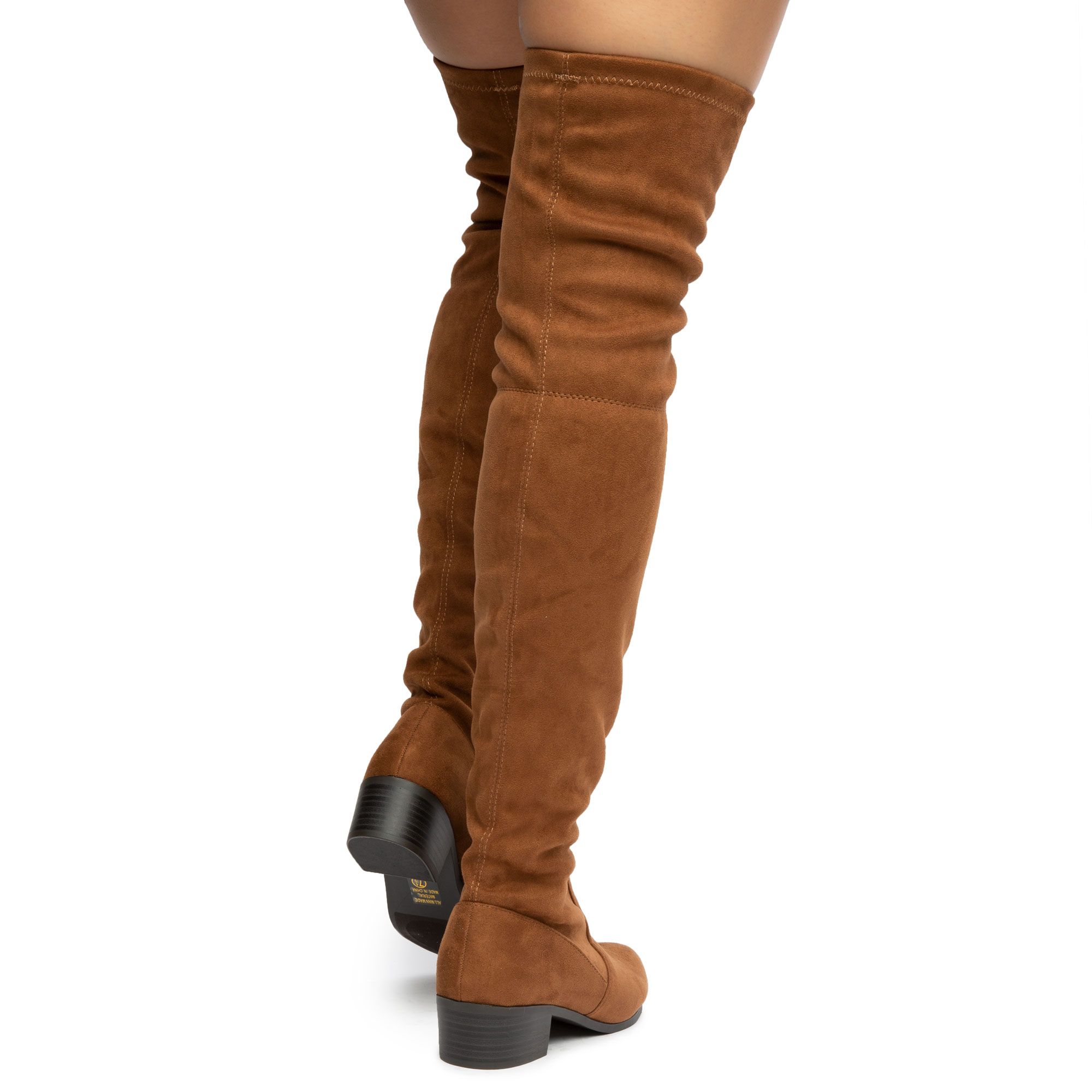 over the knee boots chestnut