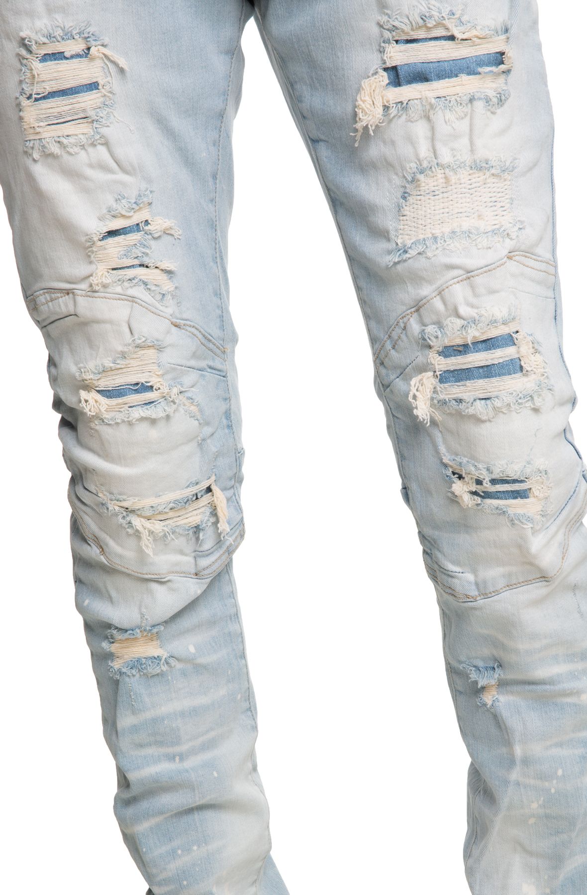 SMOKE RISE Miguel Knee Pad Jeans JP20132SPKLBL Shiekh