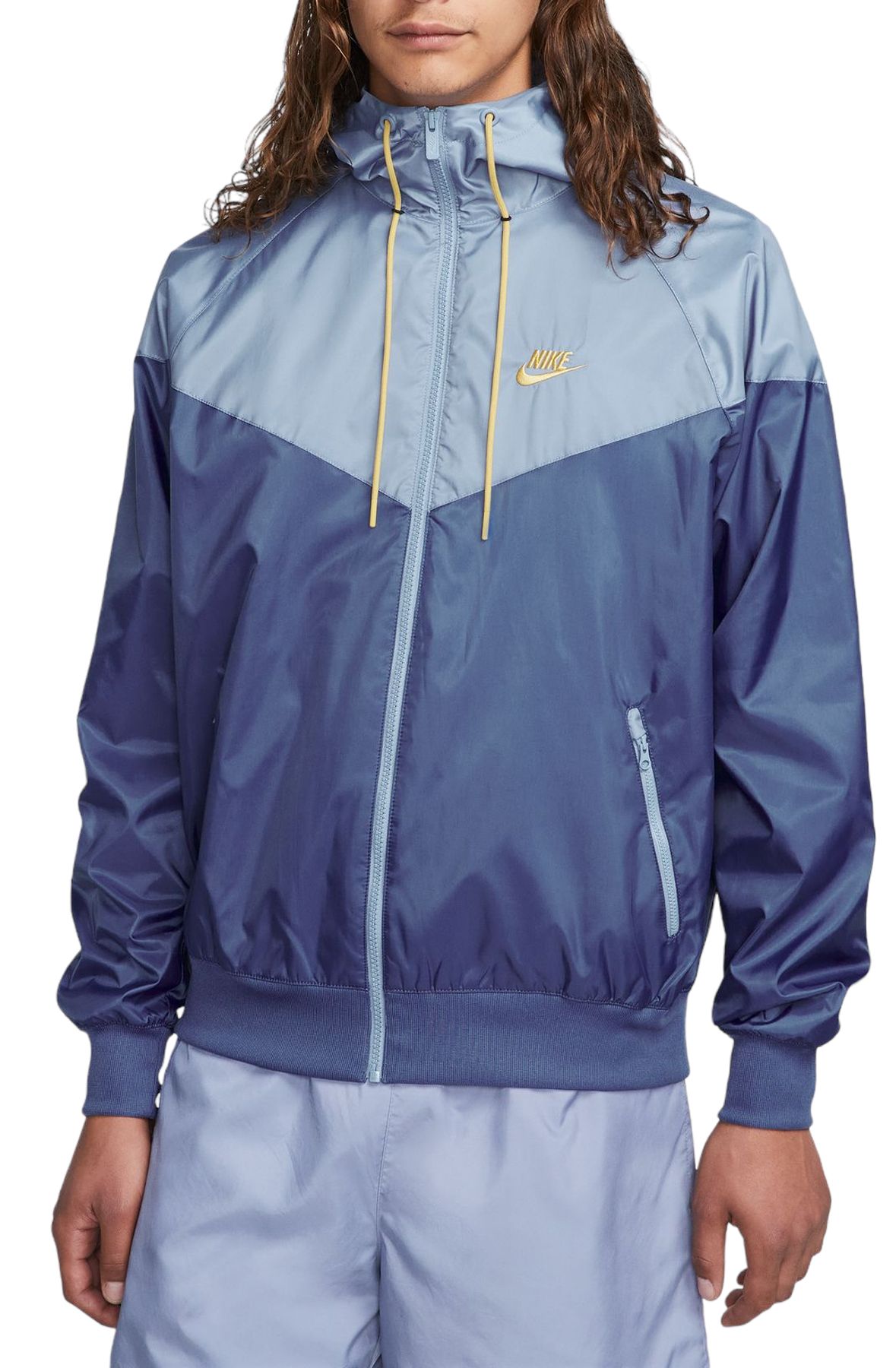 Nike Men's Windrunner Hooded Jacket Black/Blue Size M | MODA3