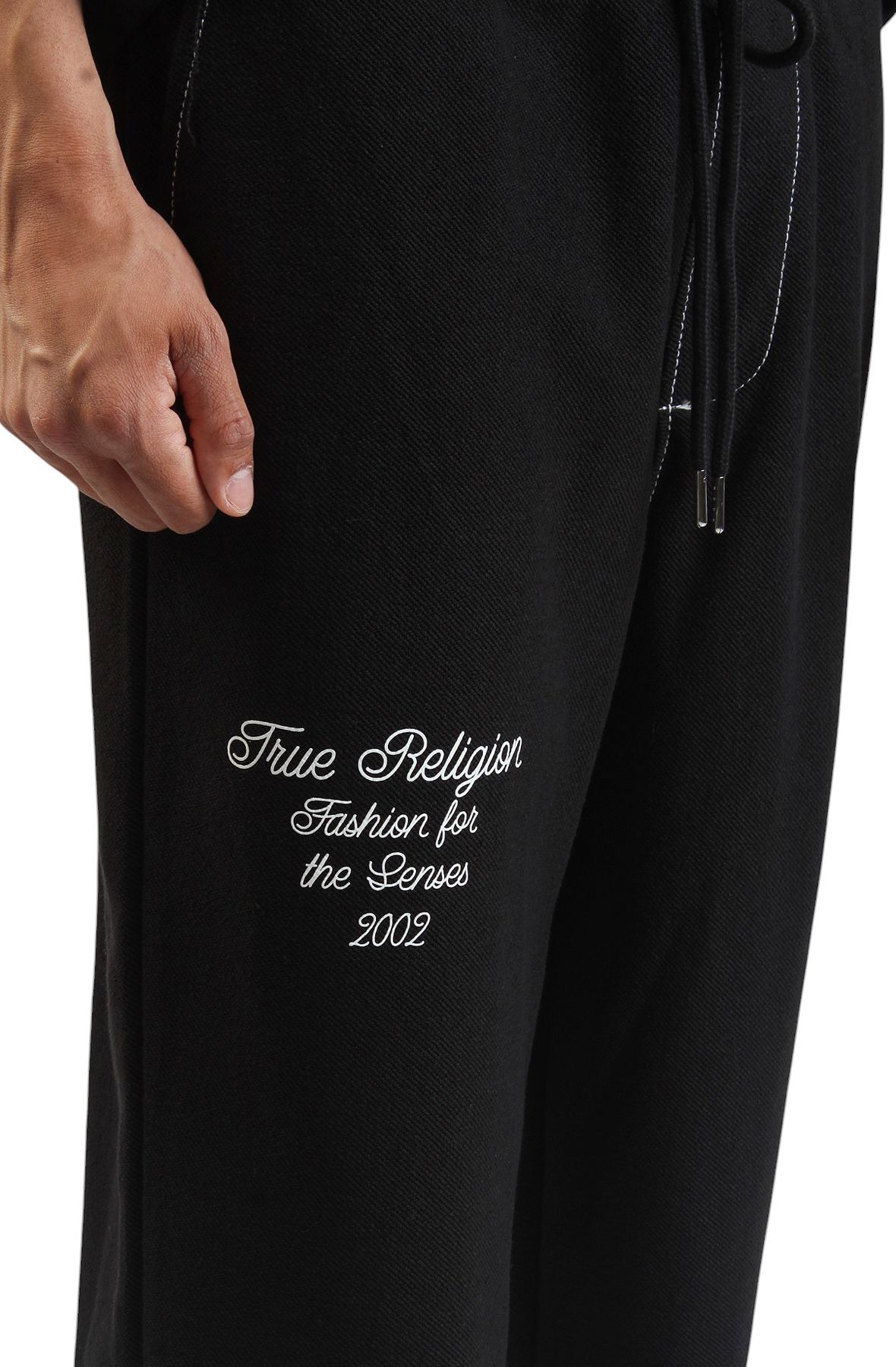 TRUE RELIGION French Terry Baggy Sweat Pant 109388-BLK - Shiekh