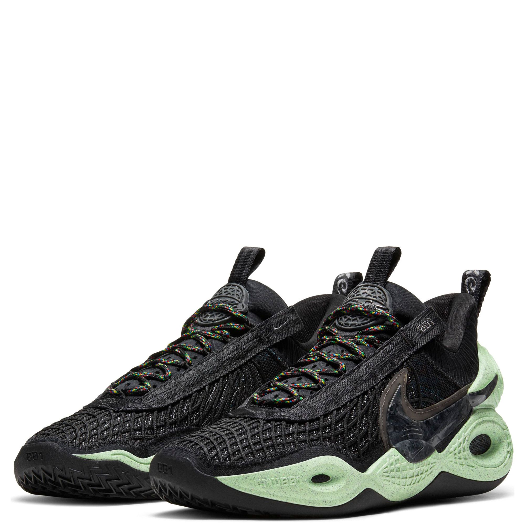 Nike Cosmic Unity Zoom Strobel 2021 Basketball Shoes Mens 9.5 Black Athletic Run Amazon.com | Nike Mens Cosmic Unity DA6725 001 Green Glow  main image 3