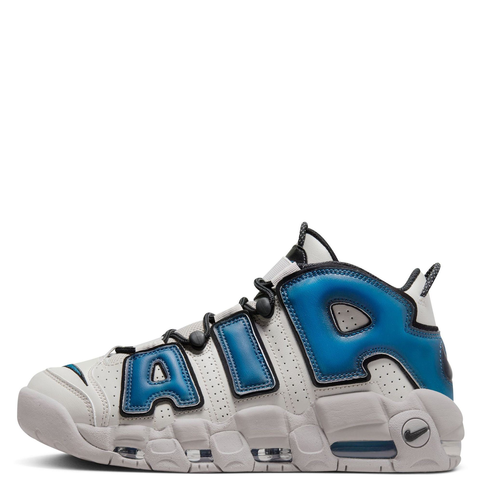 nike more uptempo black and white