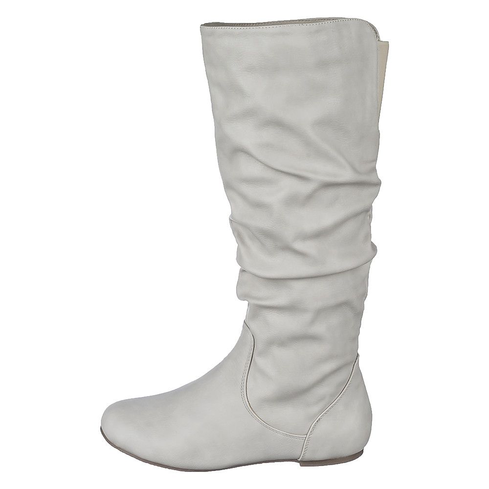 womens flat white boots