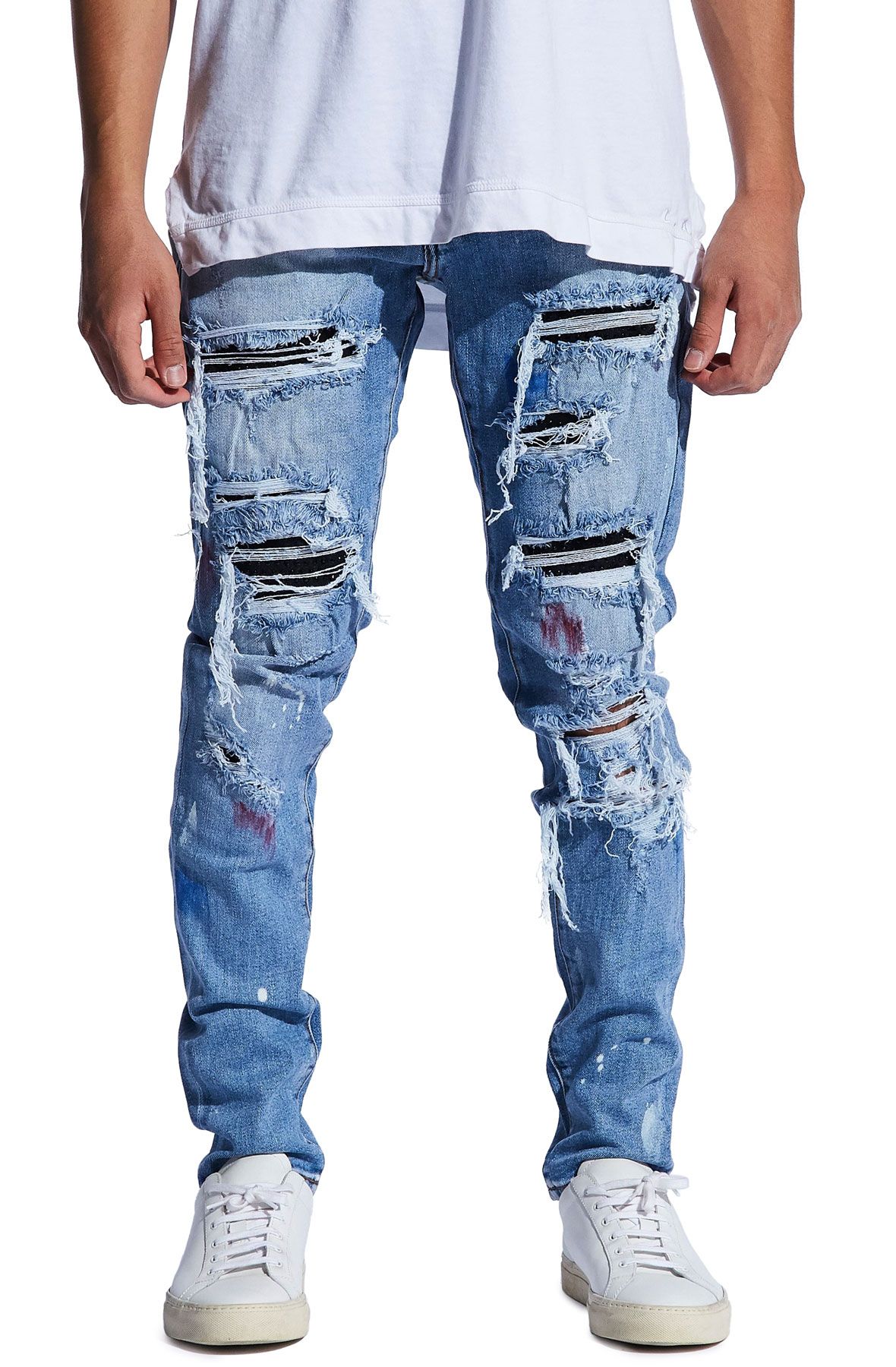 EMBELLISH Anderson Rip and Repair Denim in EMBSU119115 Shiekh