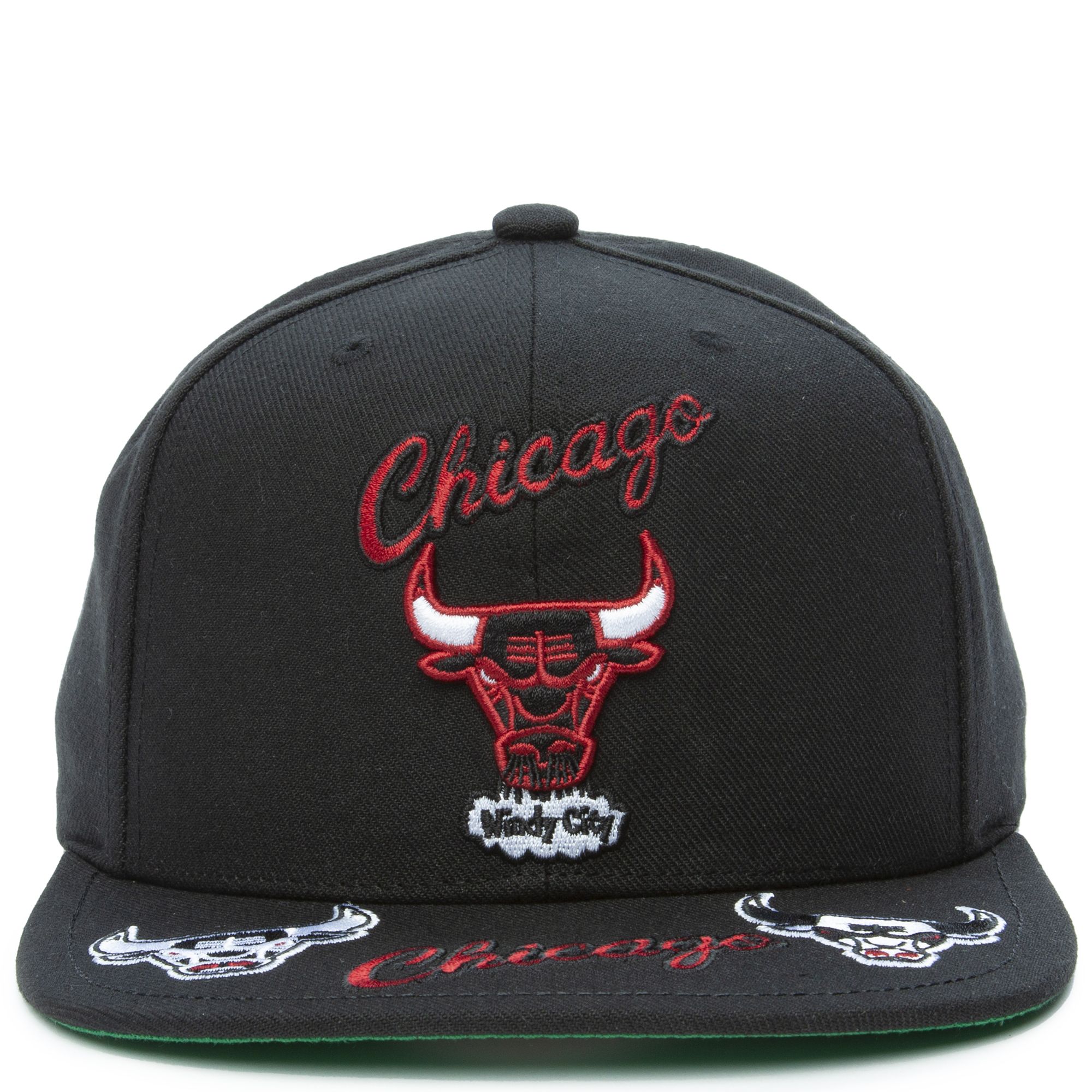 Mitchell & Ness Milwaukee Bucks Front Loaded Black Adjustable Snapback  Hat Cap