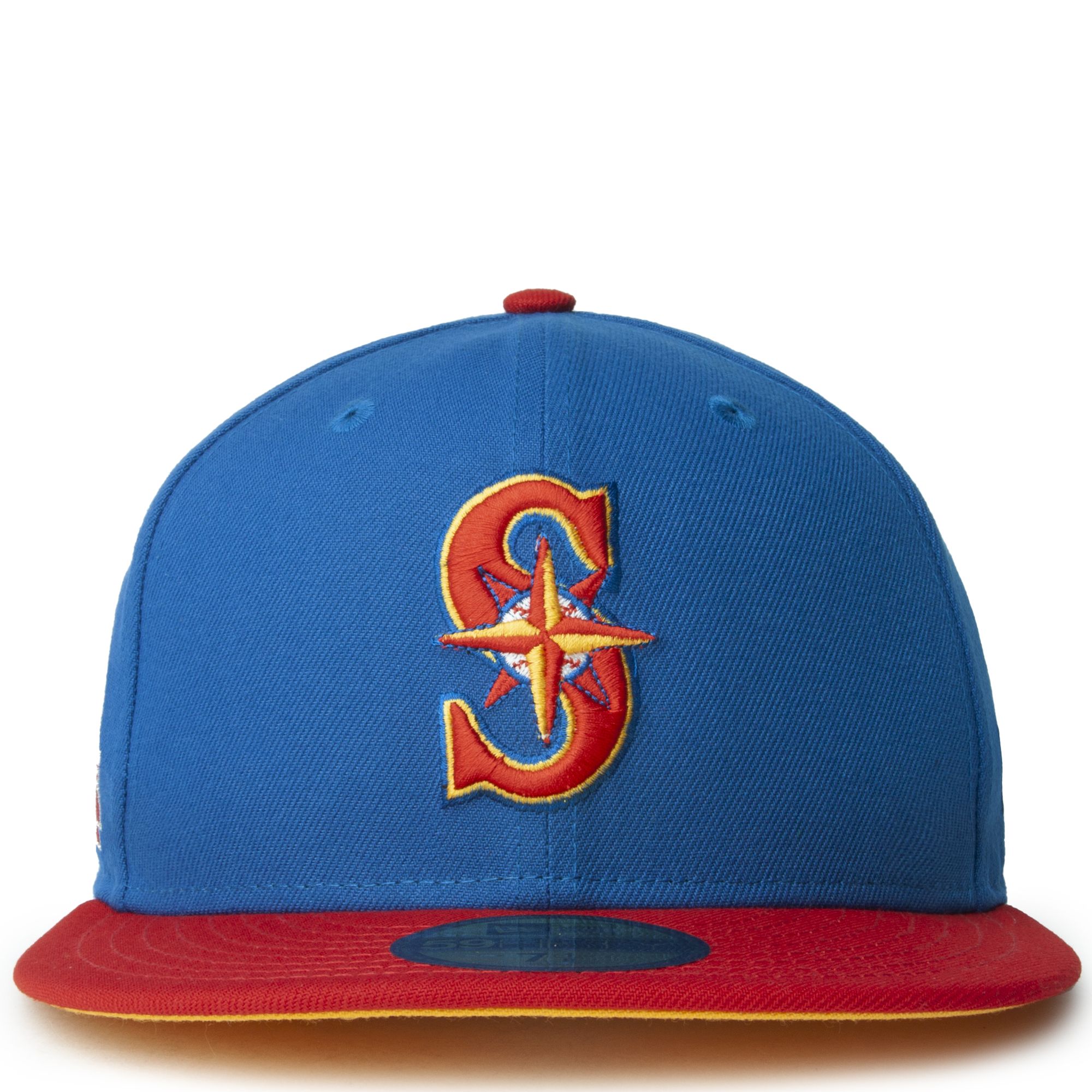 New Era Caps Seattle Mariners Blue Red 59FIFTY Fitted Cap Blue/Gold