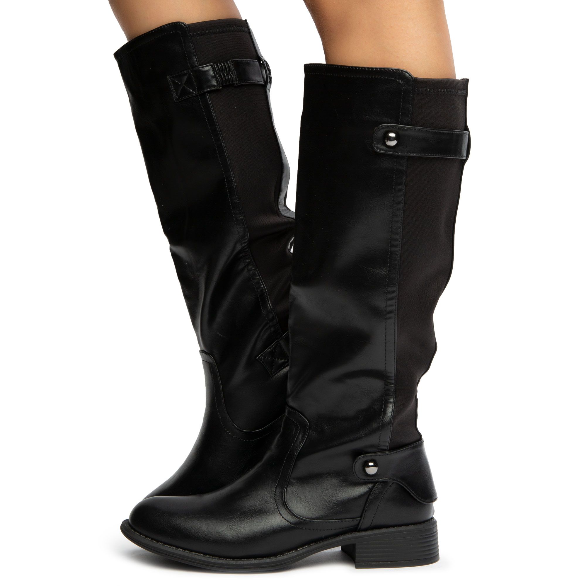 TWIN TIGER FOOTWEAR Ruthie-01 Knee High Boots RUTHIE-01KH-BLK - Shiekh