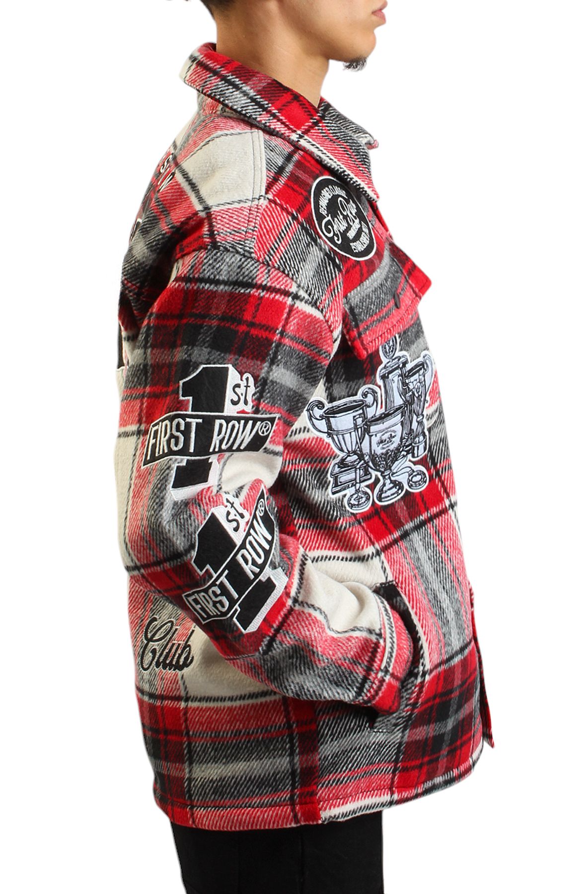 FIRST ROW Trophy Room Plaid Shacket FRJ2063 - Shiekh
