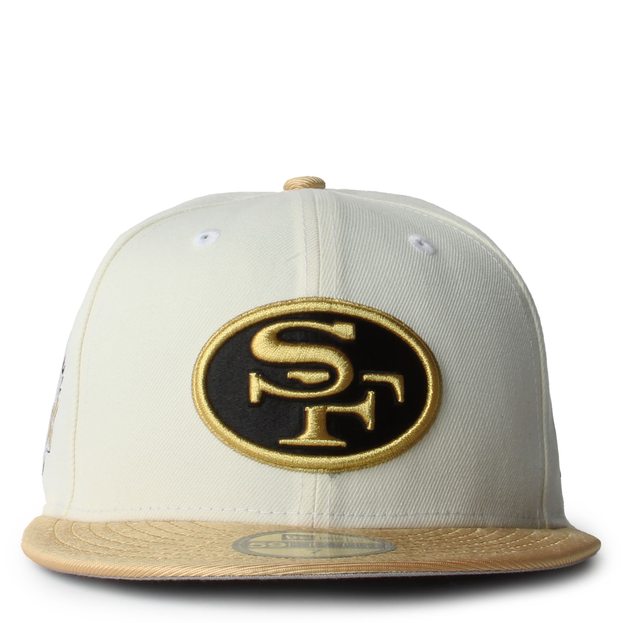 New Era Caps San Francisco 49ers Chrome Gold 59FIFTY Fitted Hat Black/Beige/Gold