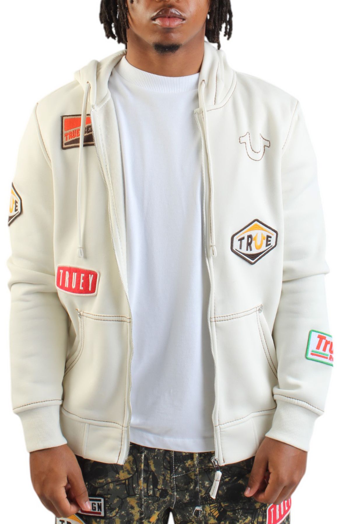 io着用　true religion True Religion Heritage Buddha Big T Hoodie Black | Parallel