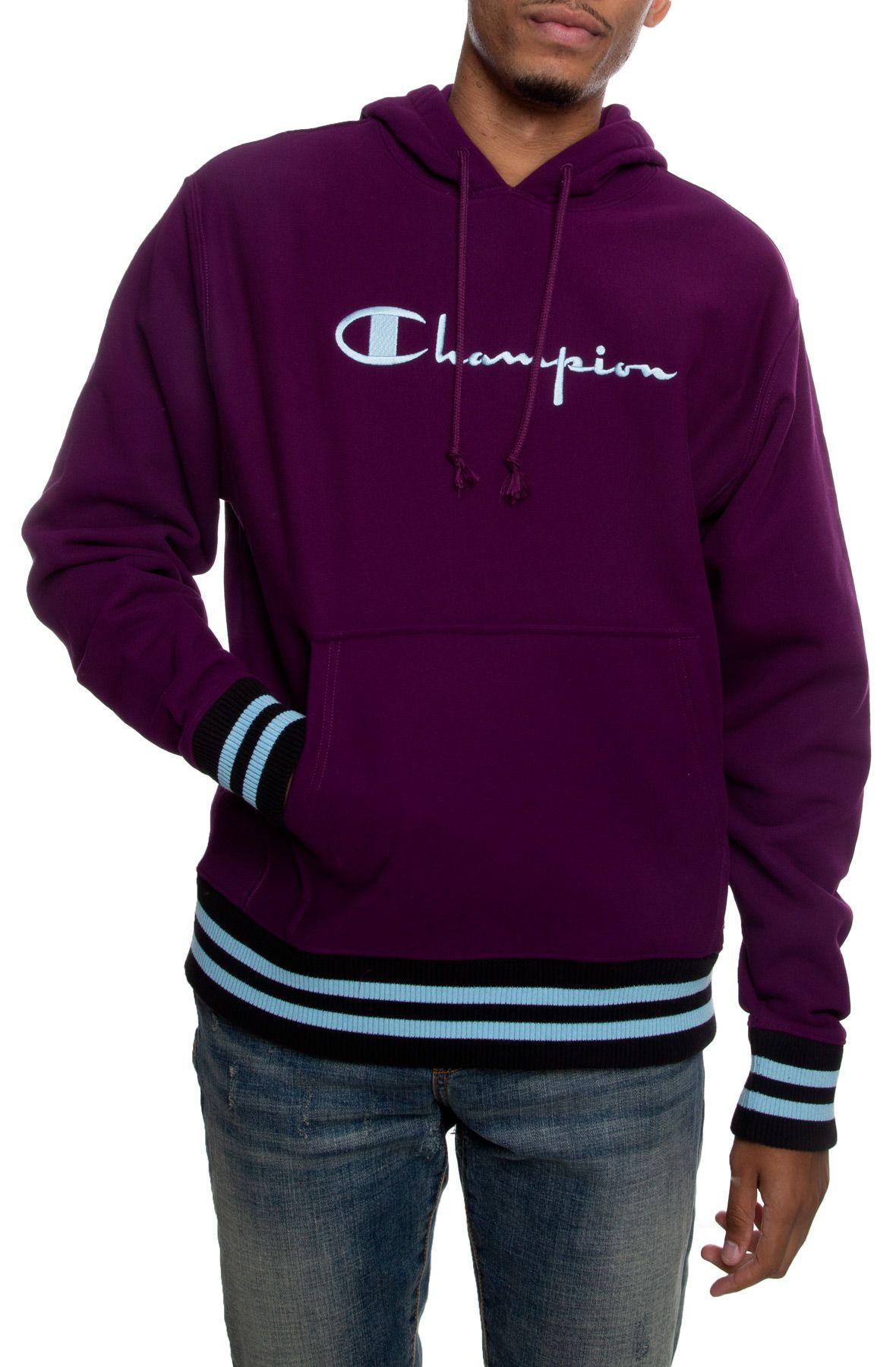 champion reverse weave hoodie purple